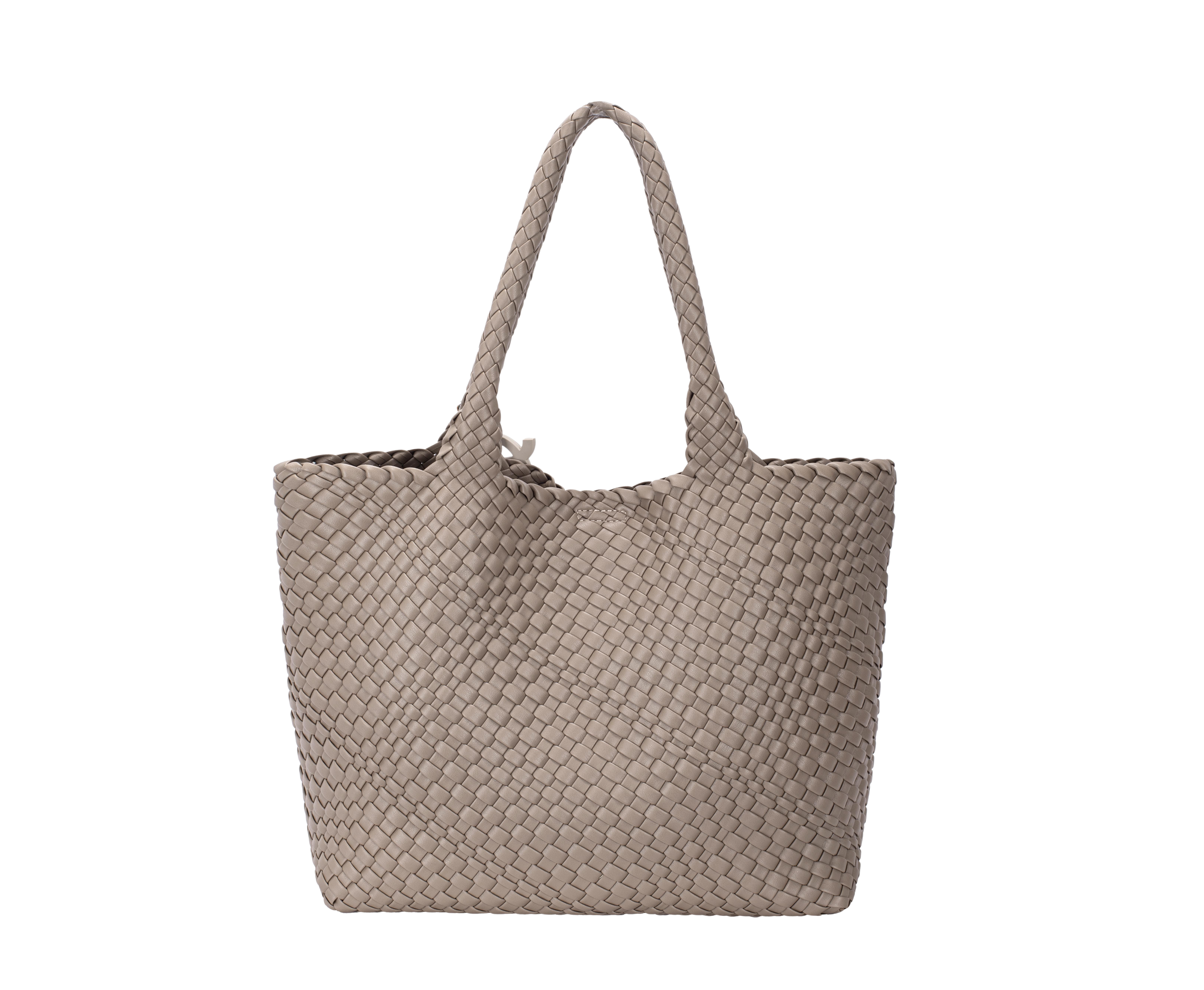 Ayla Warm Grey Woven Shoulder Bag