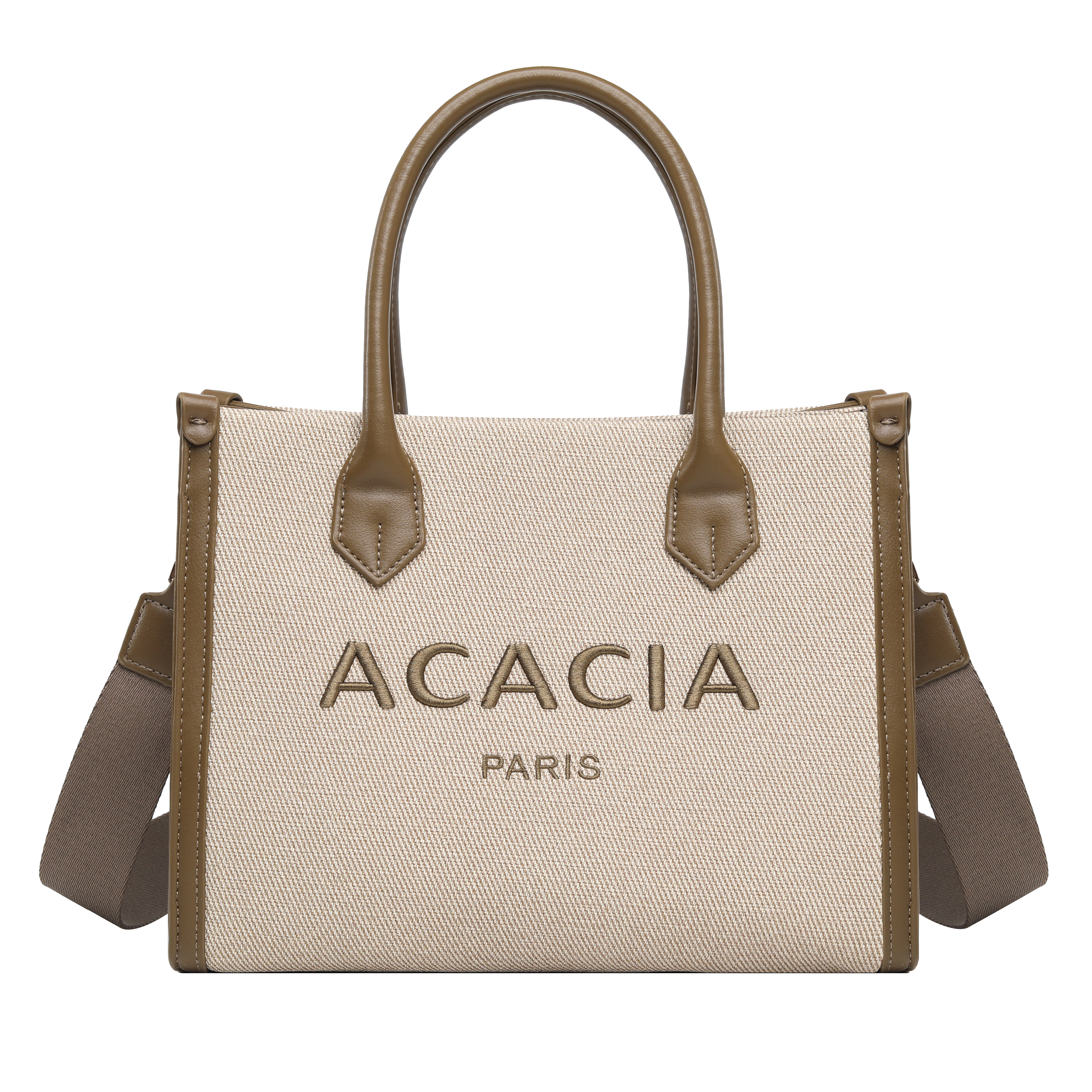 Emma Dark Beige Small Canva Tote