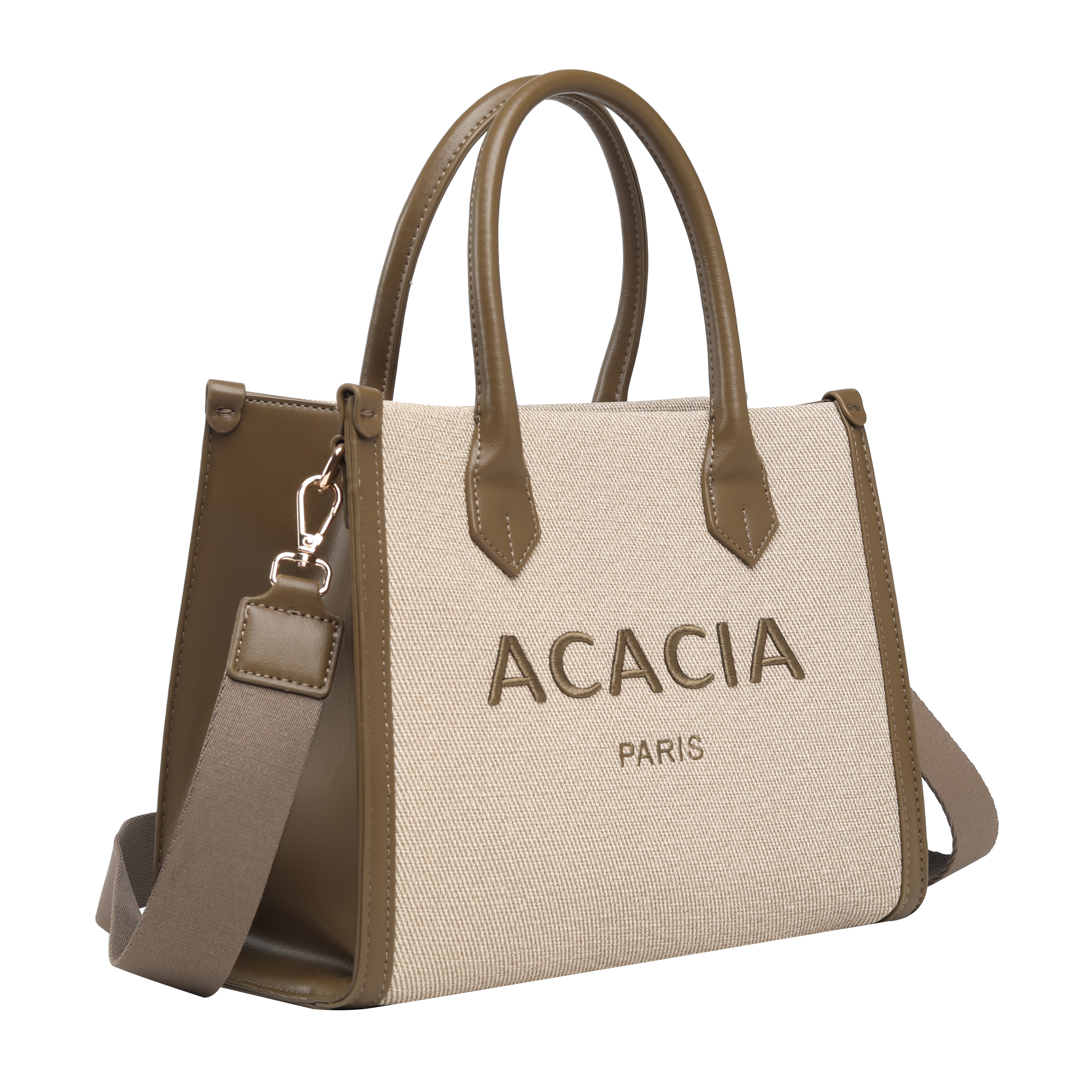 Emma Dark Beige Small Canva Tote