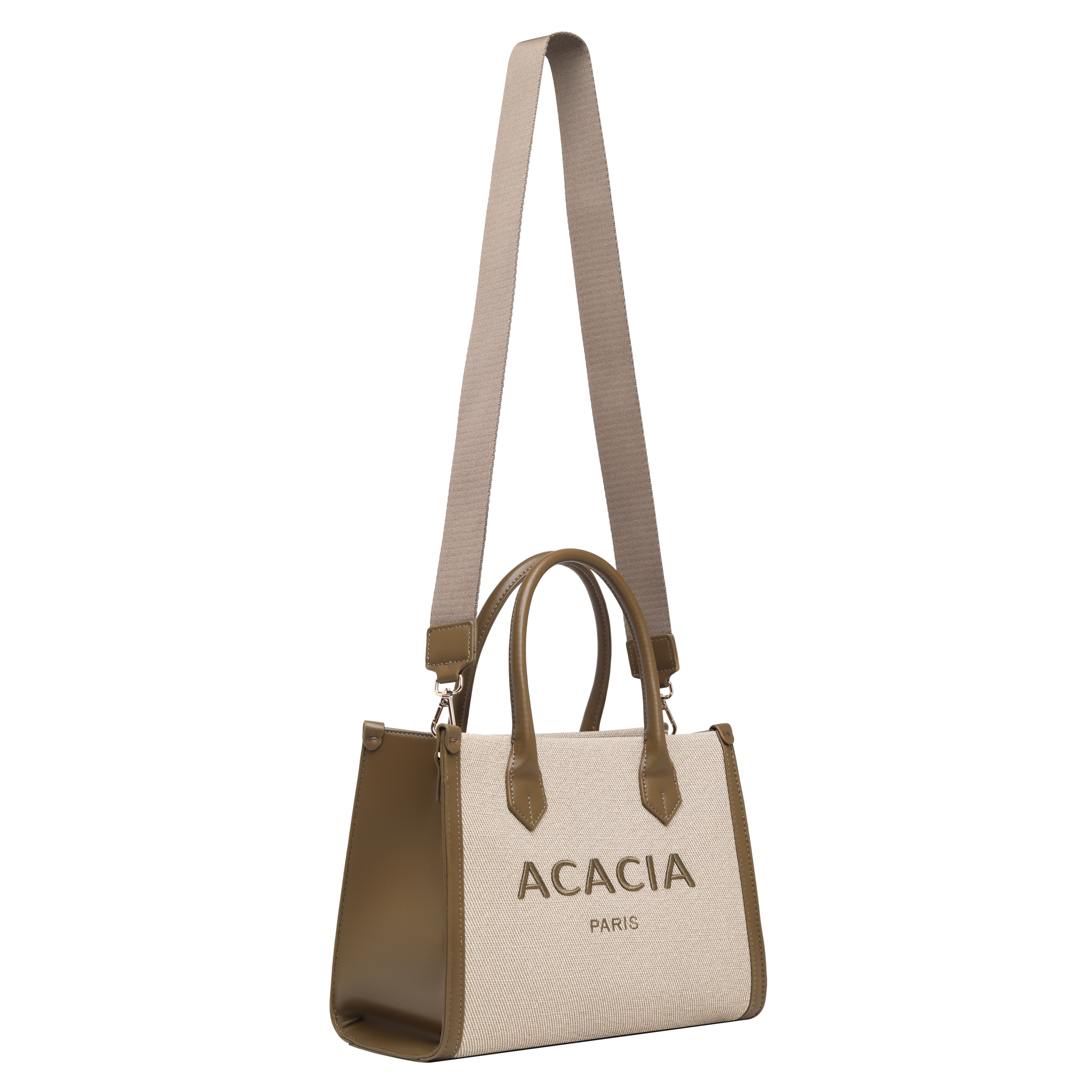 Emma Dark Beige Small Canva Tote