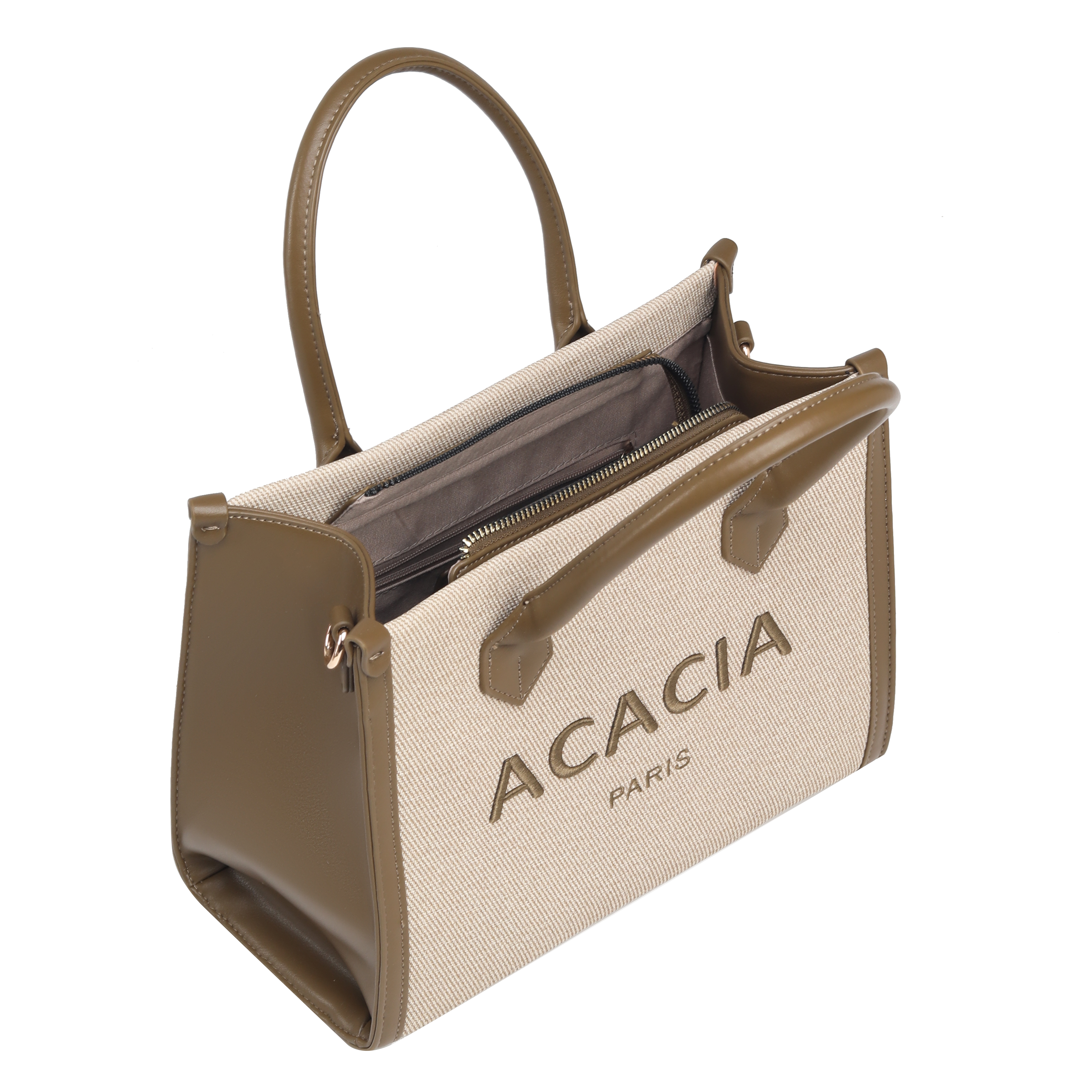 Emma Dark Beige Small Canva Tote