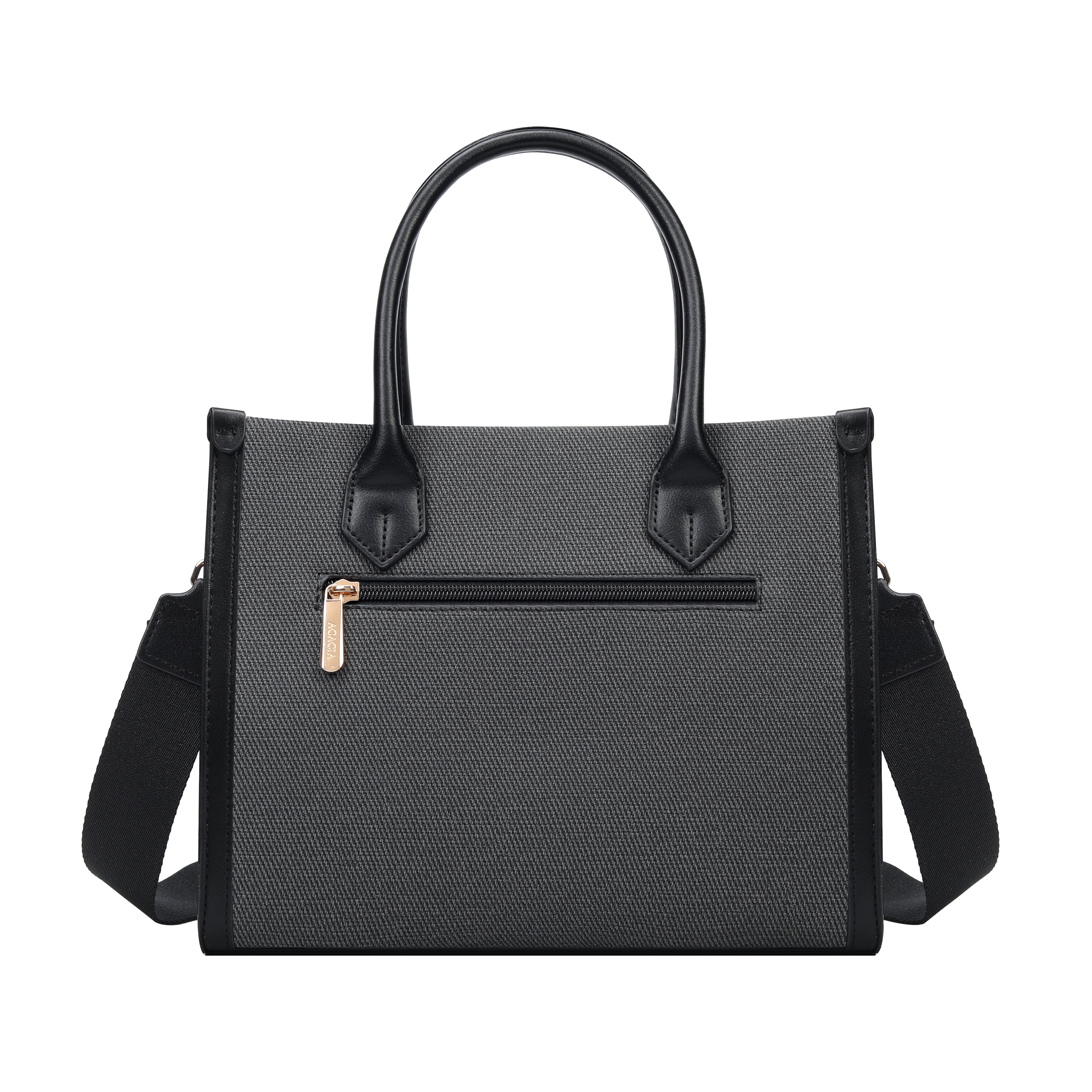 Emma Black Small Canva Tote