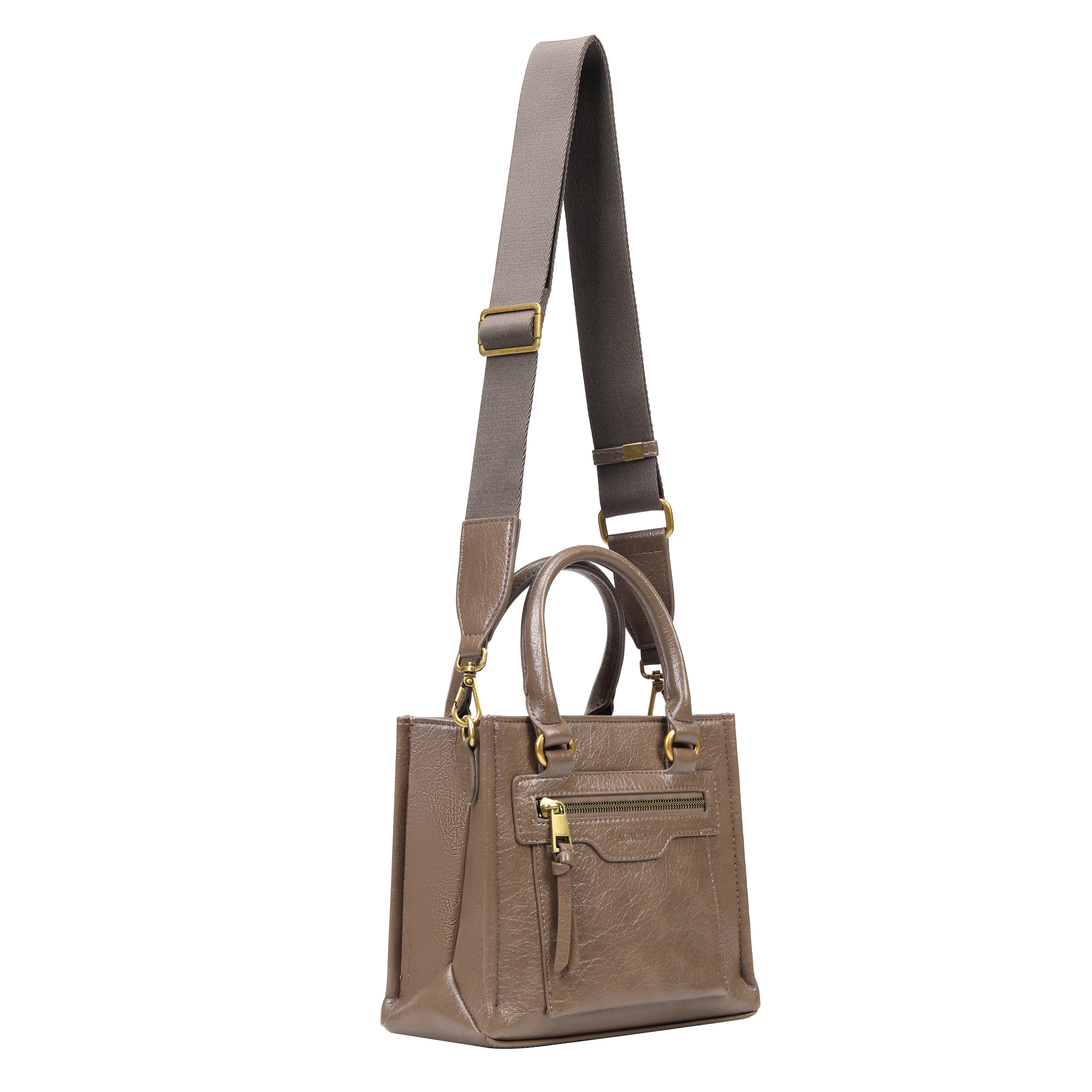 Lyraz Dark Taupe Top Handle Crossbody Bag
