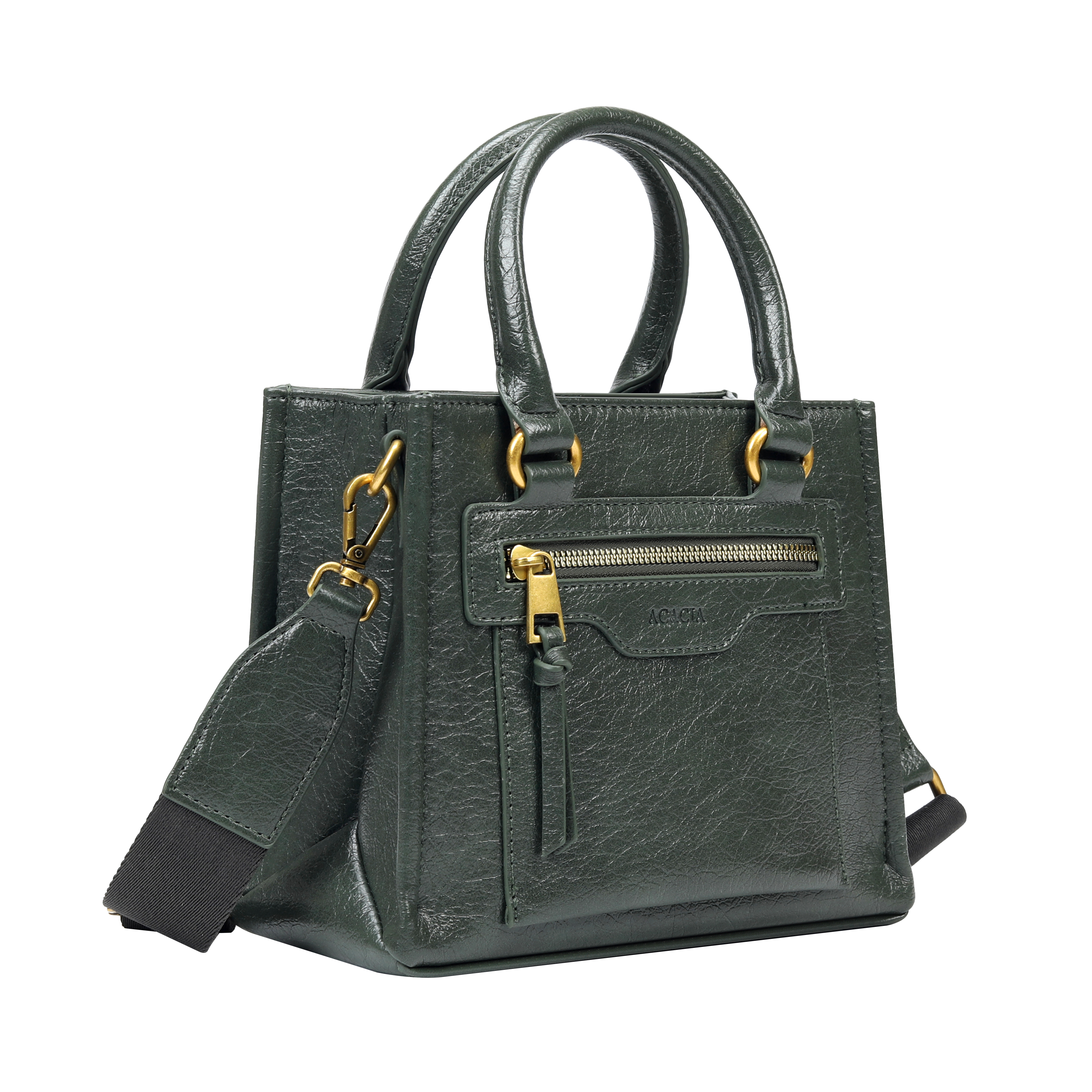 Lyraz Dark Green Top Handle Crossbody Bag