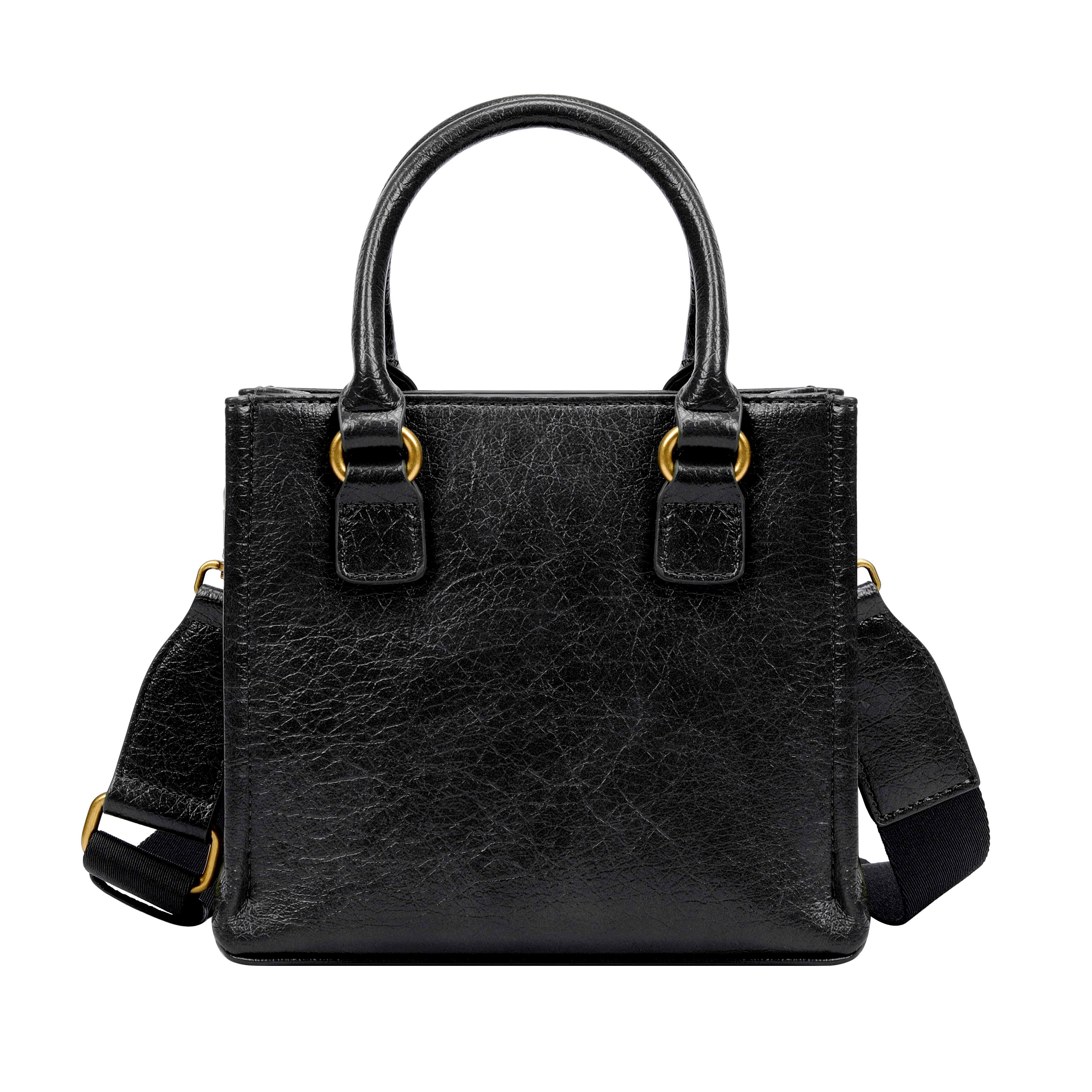 Lyraz Black Top Handle Crossbody Bag