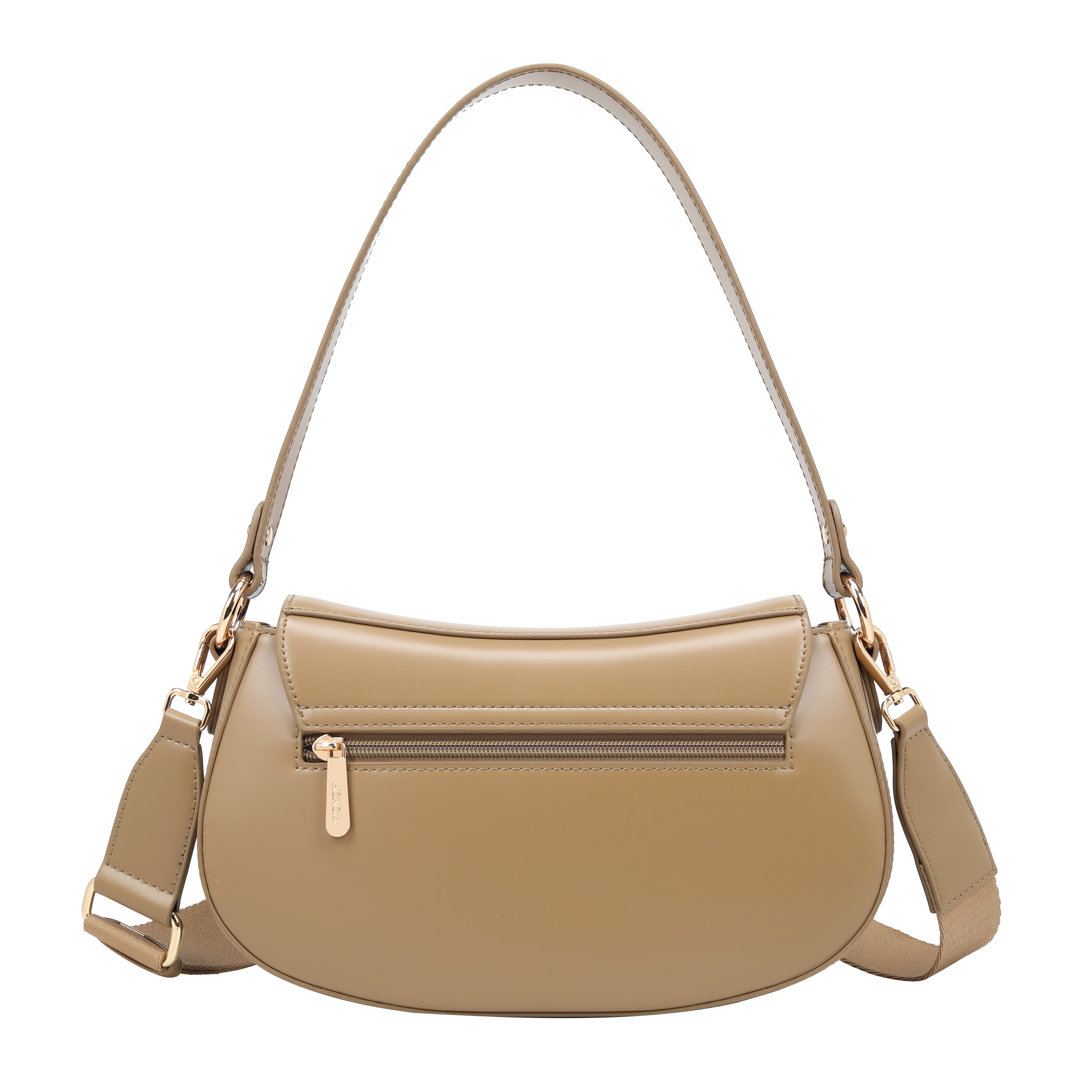Grace Camel Gold Clasp Saddle Bag