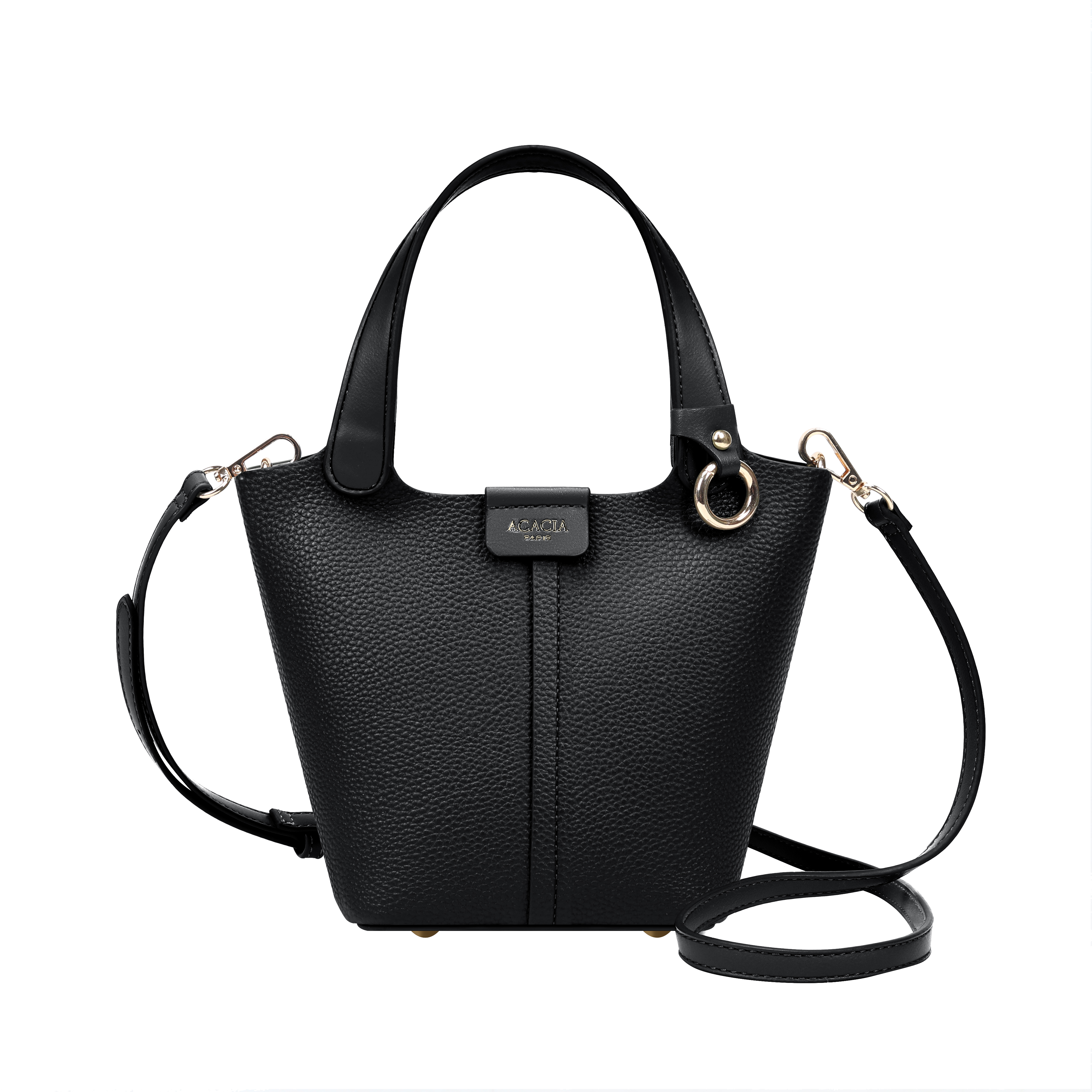 Stella Black Bucket Crossbody Bags
