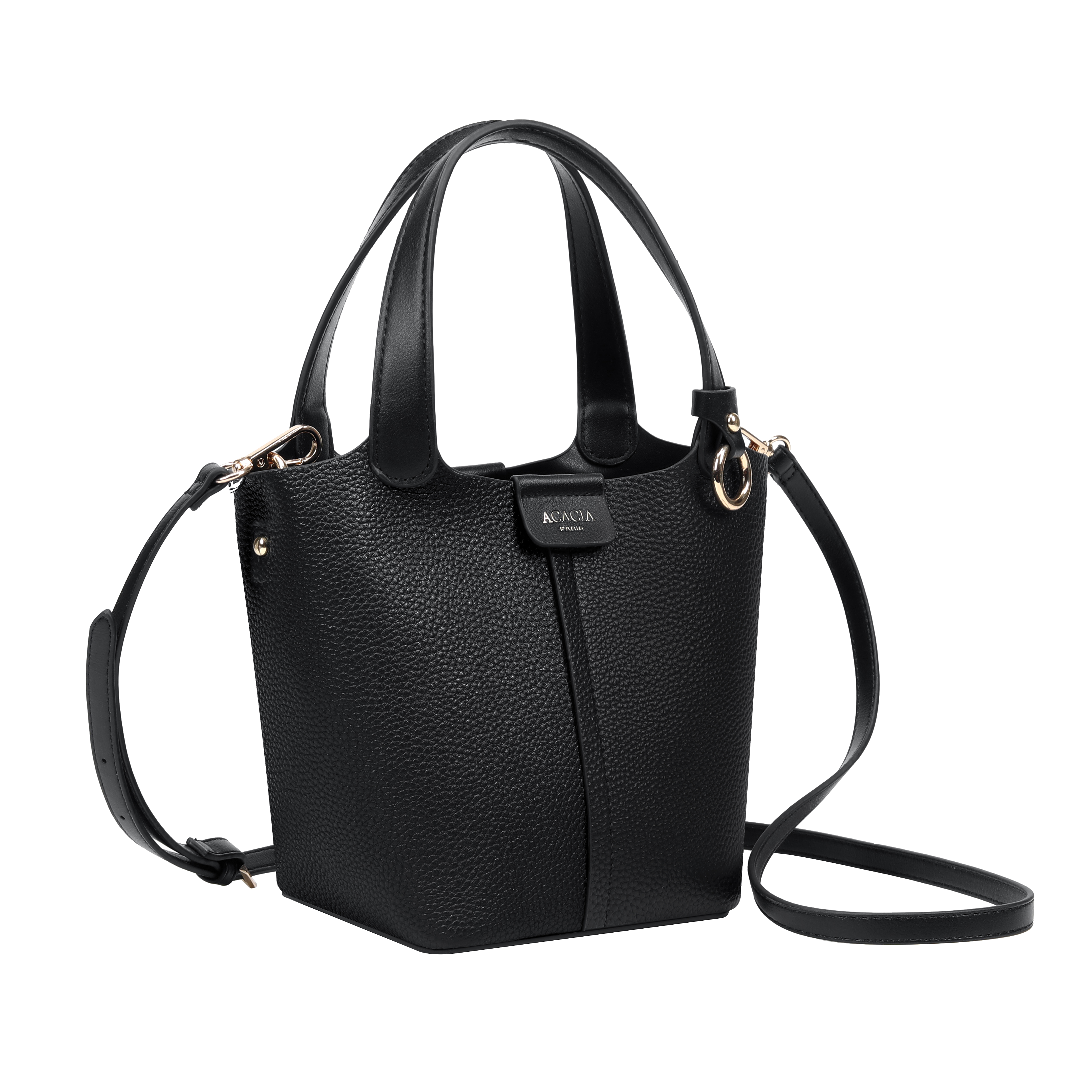 Stella Black Bucket Crossbody Bags