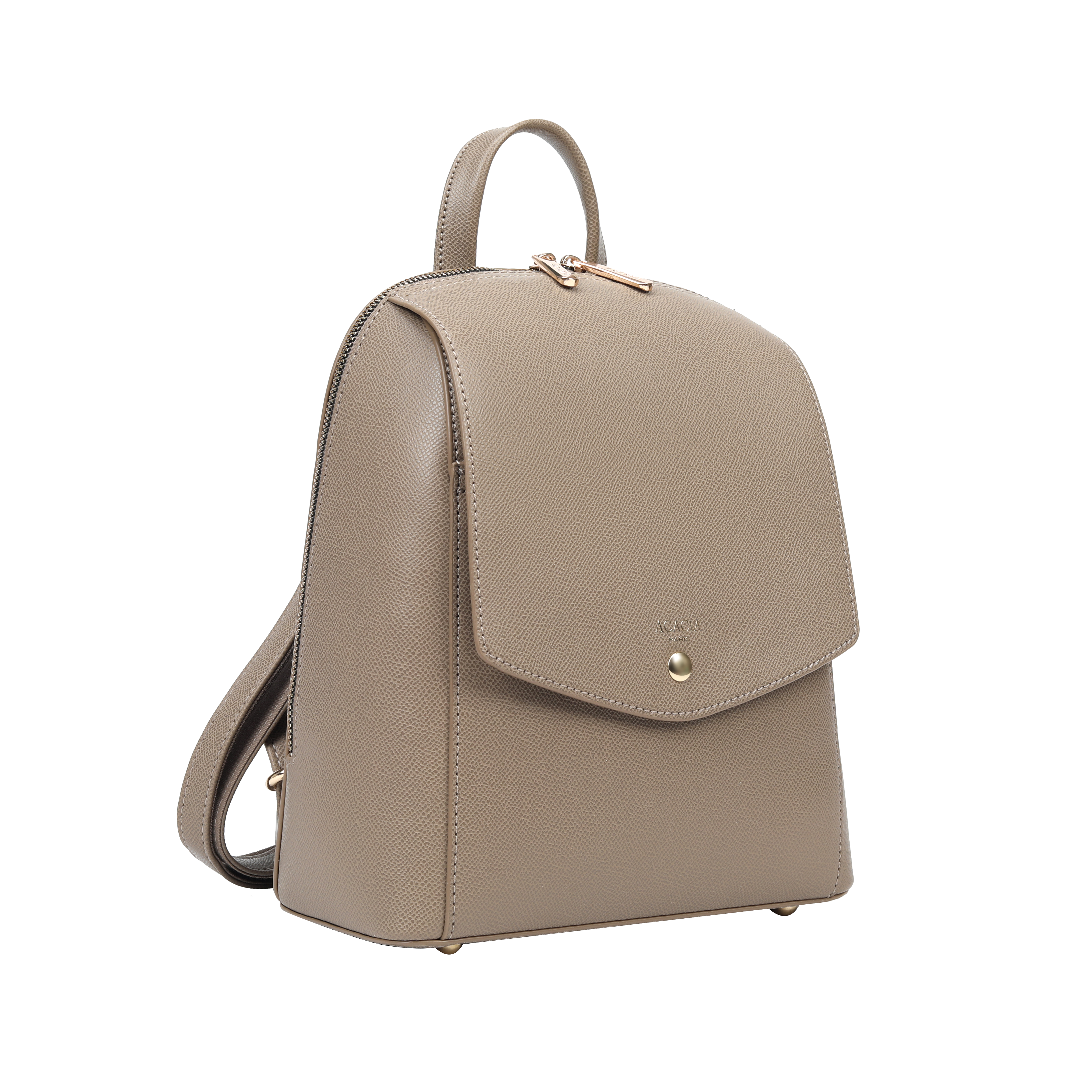Violet Taupe Backpack with Gold Hardware