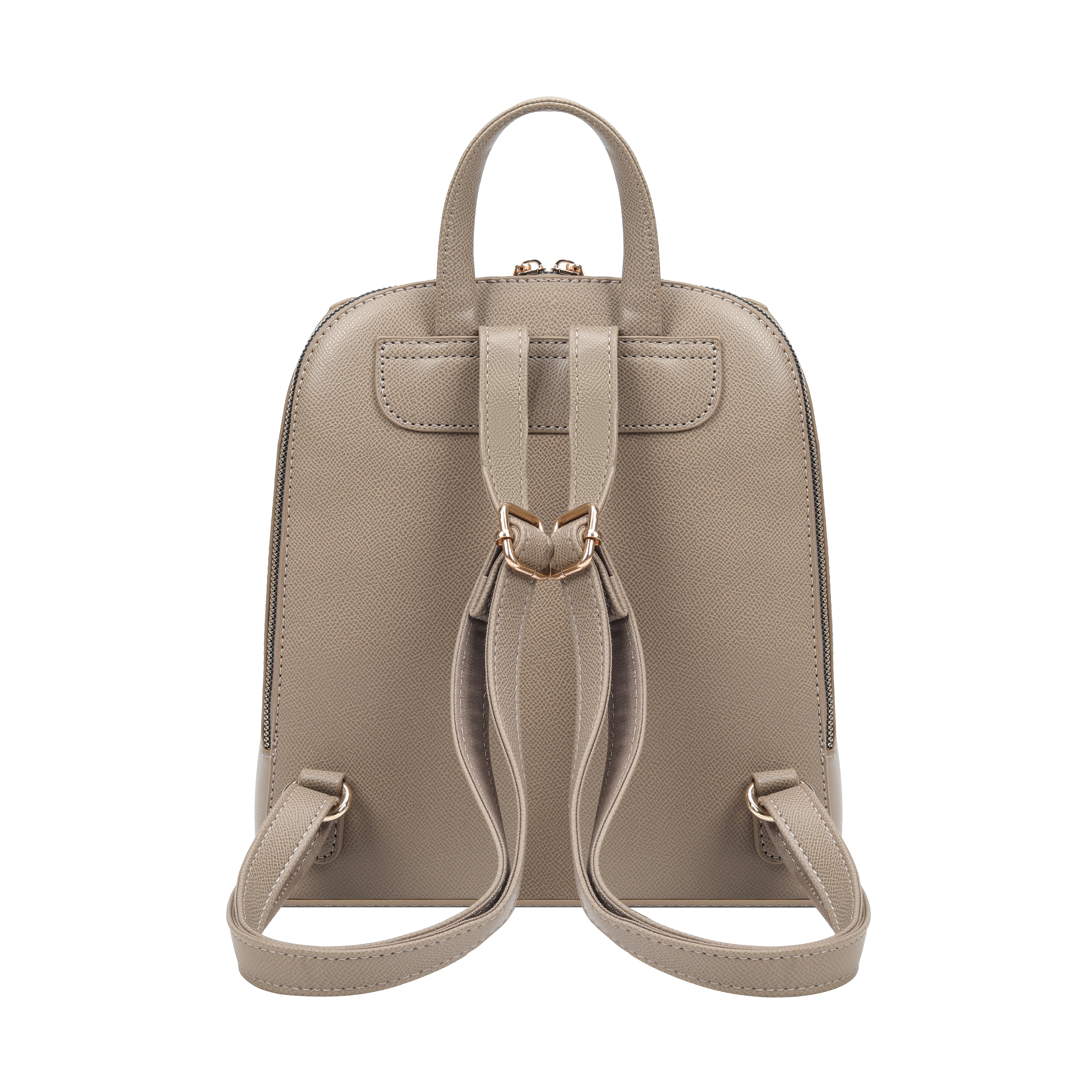 Violet Taupe Backpack with Gold Hardware