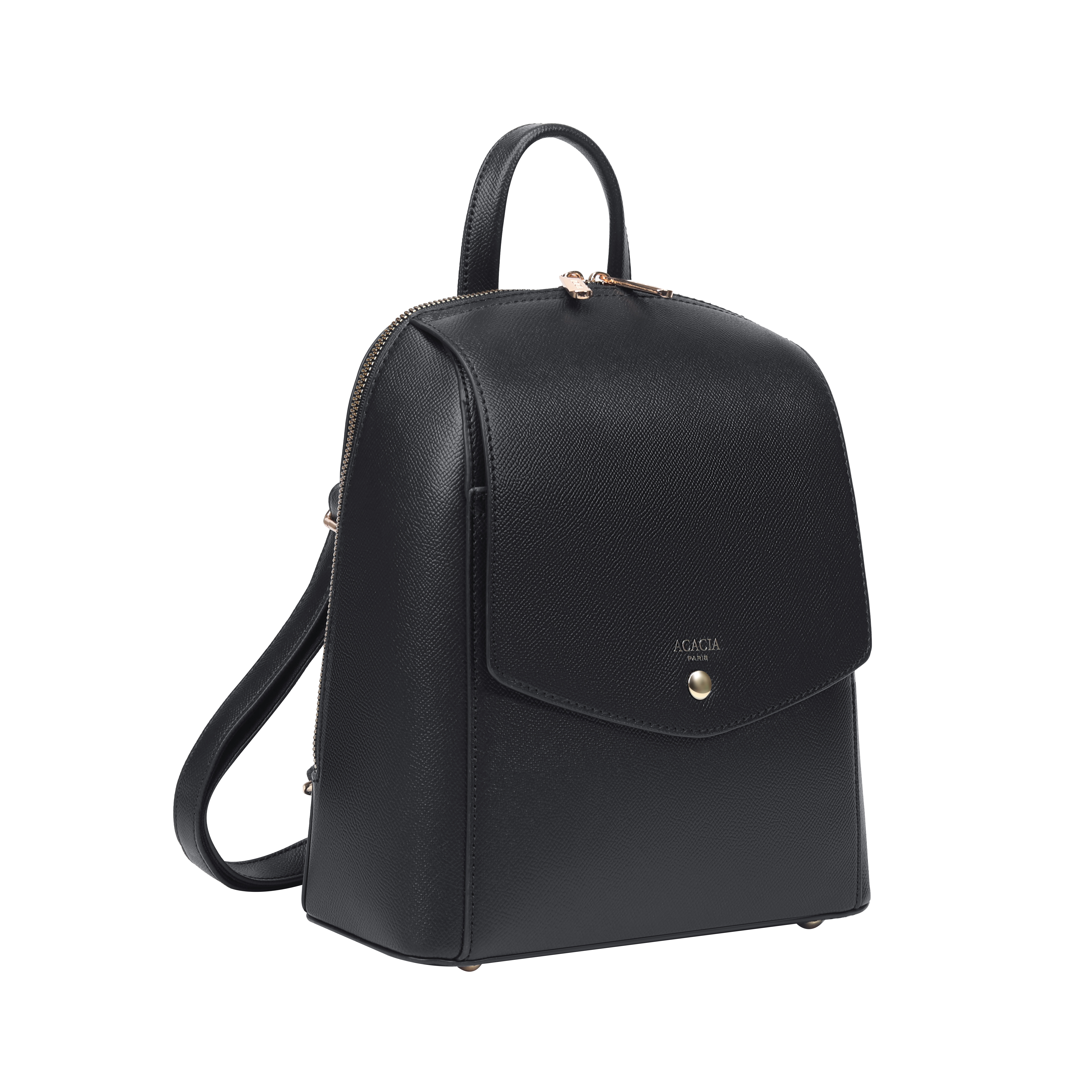 Violet Black Backpack with Gold Hardware