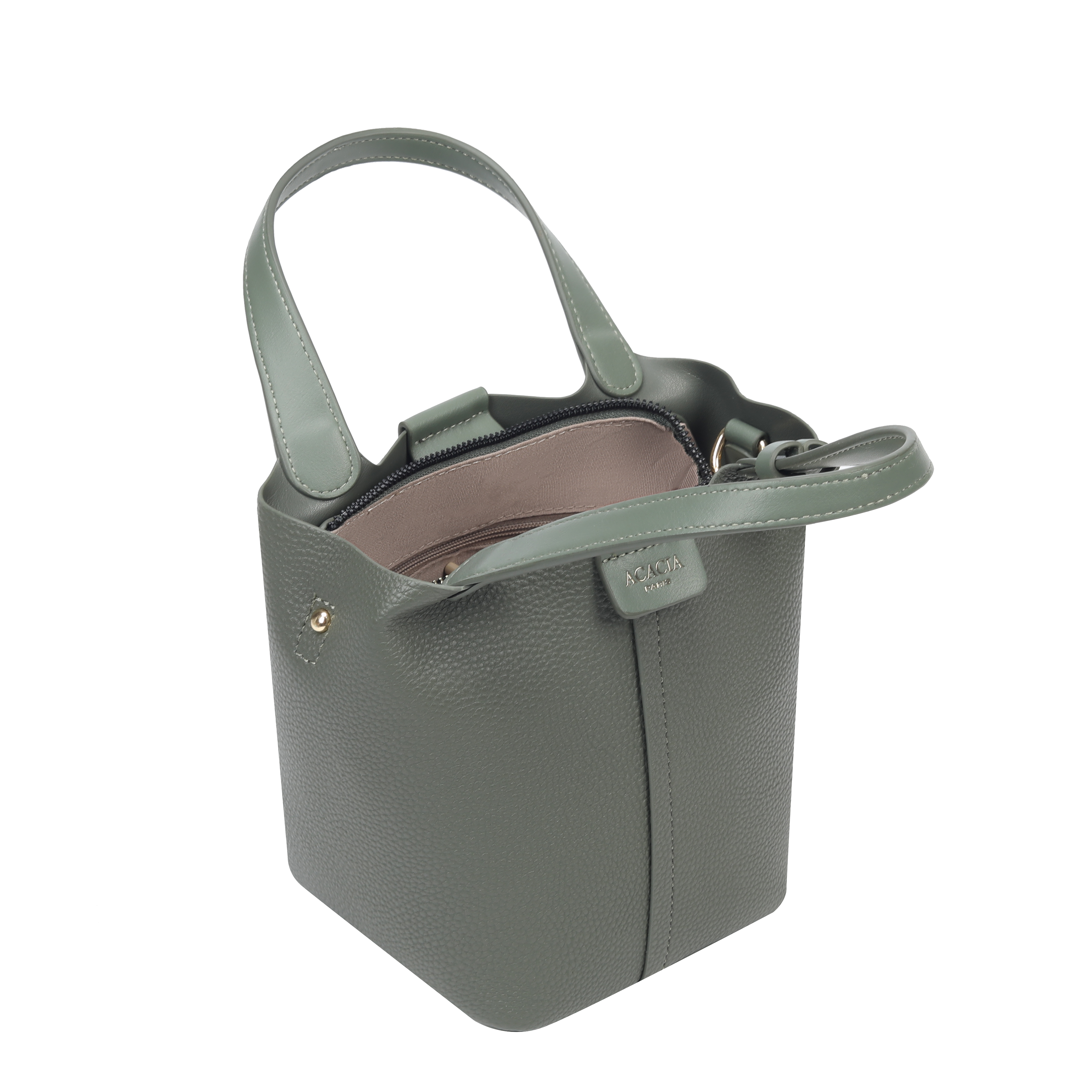 Stella Khaki Bucket Crossbody Bags