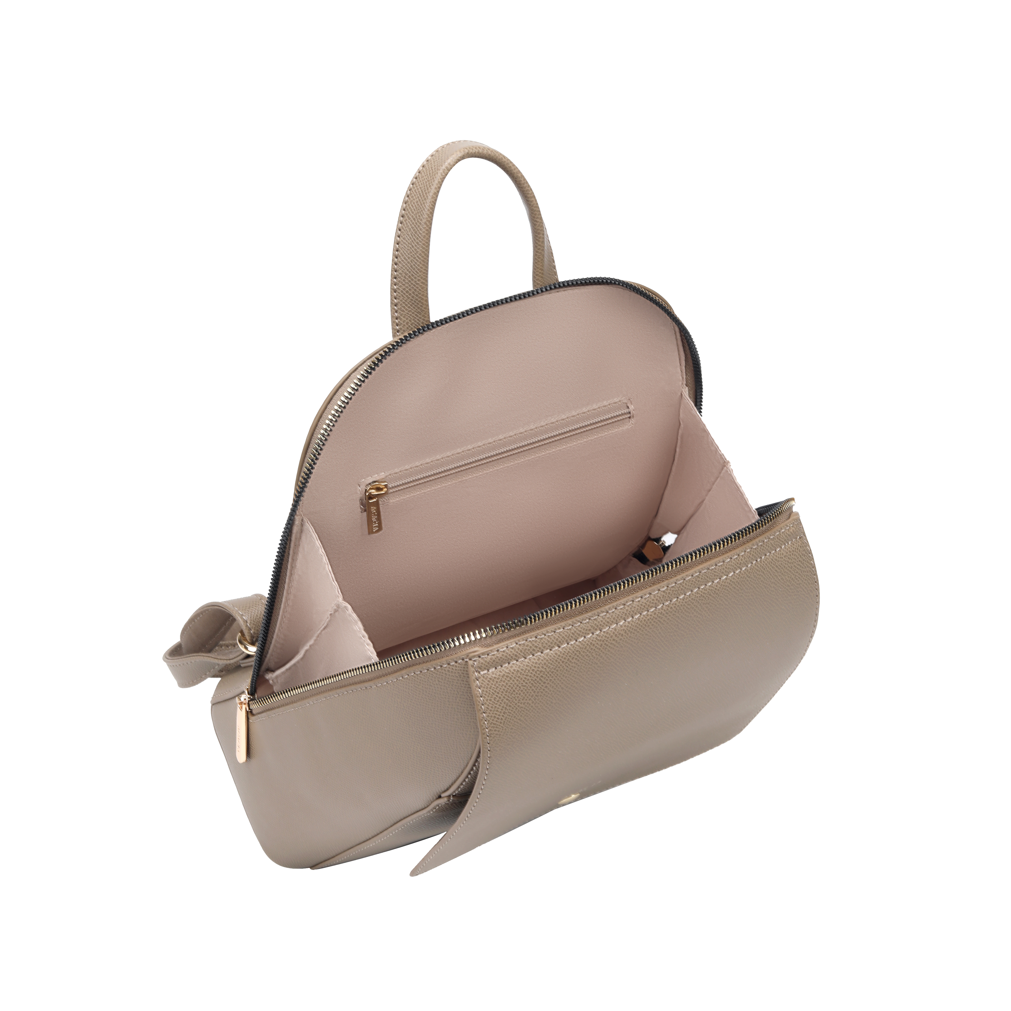 Violet Taupe Backpack with Gold Hardware