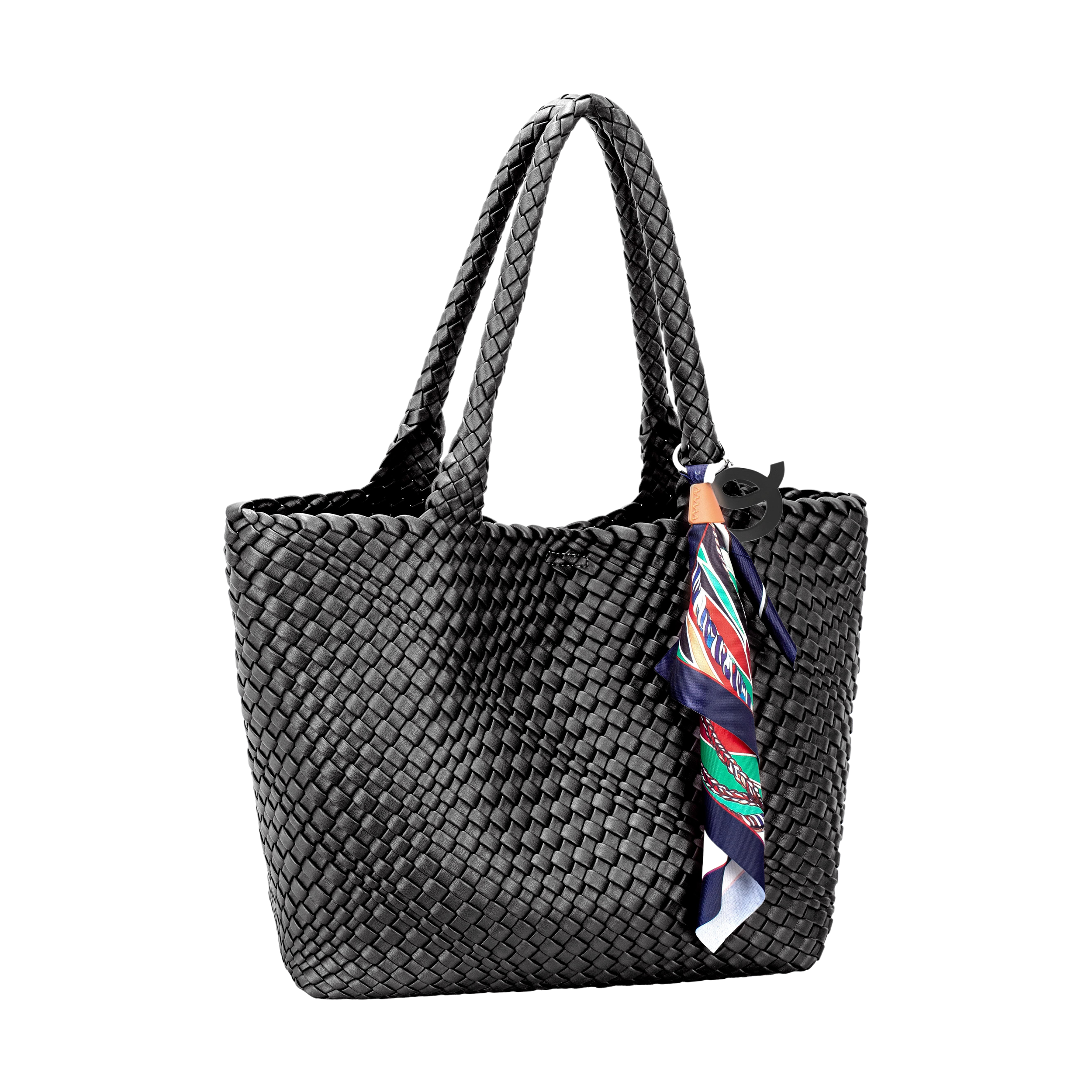 Ayla Black Woven Shoulder Bag