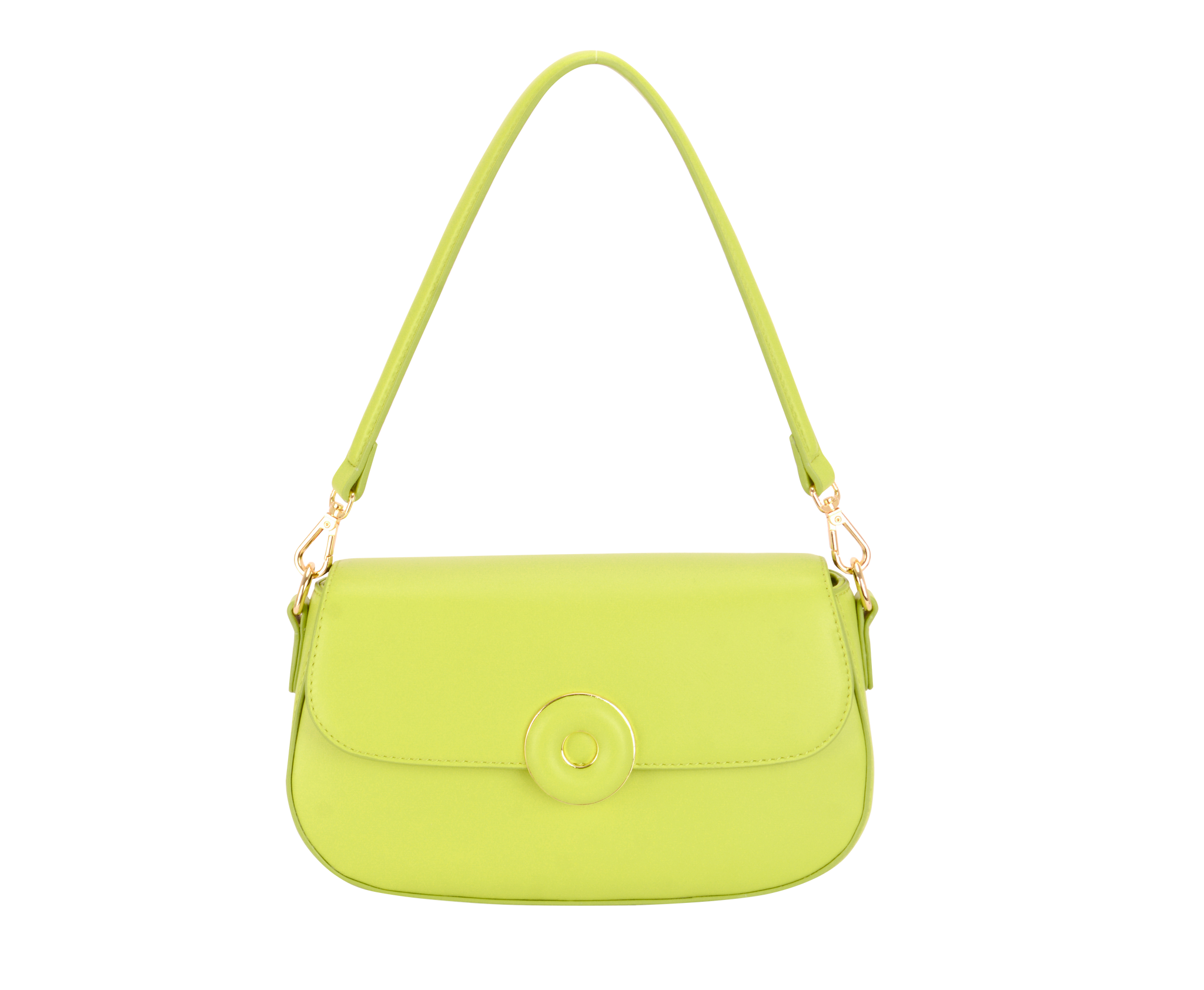 Clara Lemon Green Small Shoulder Bag