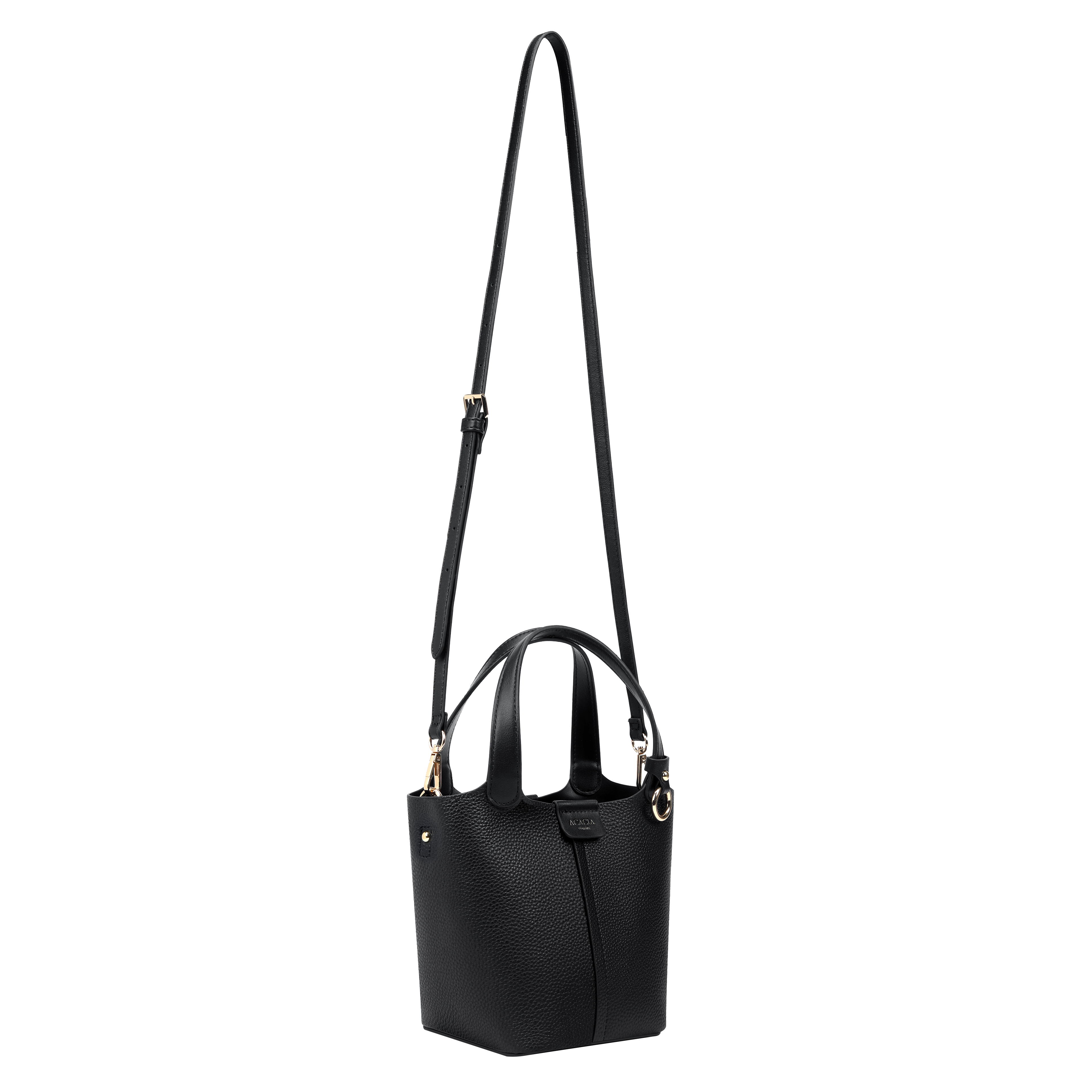 Stella Black Bucket Crossbody Bags