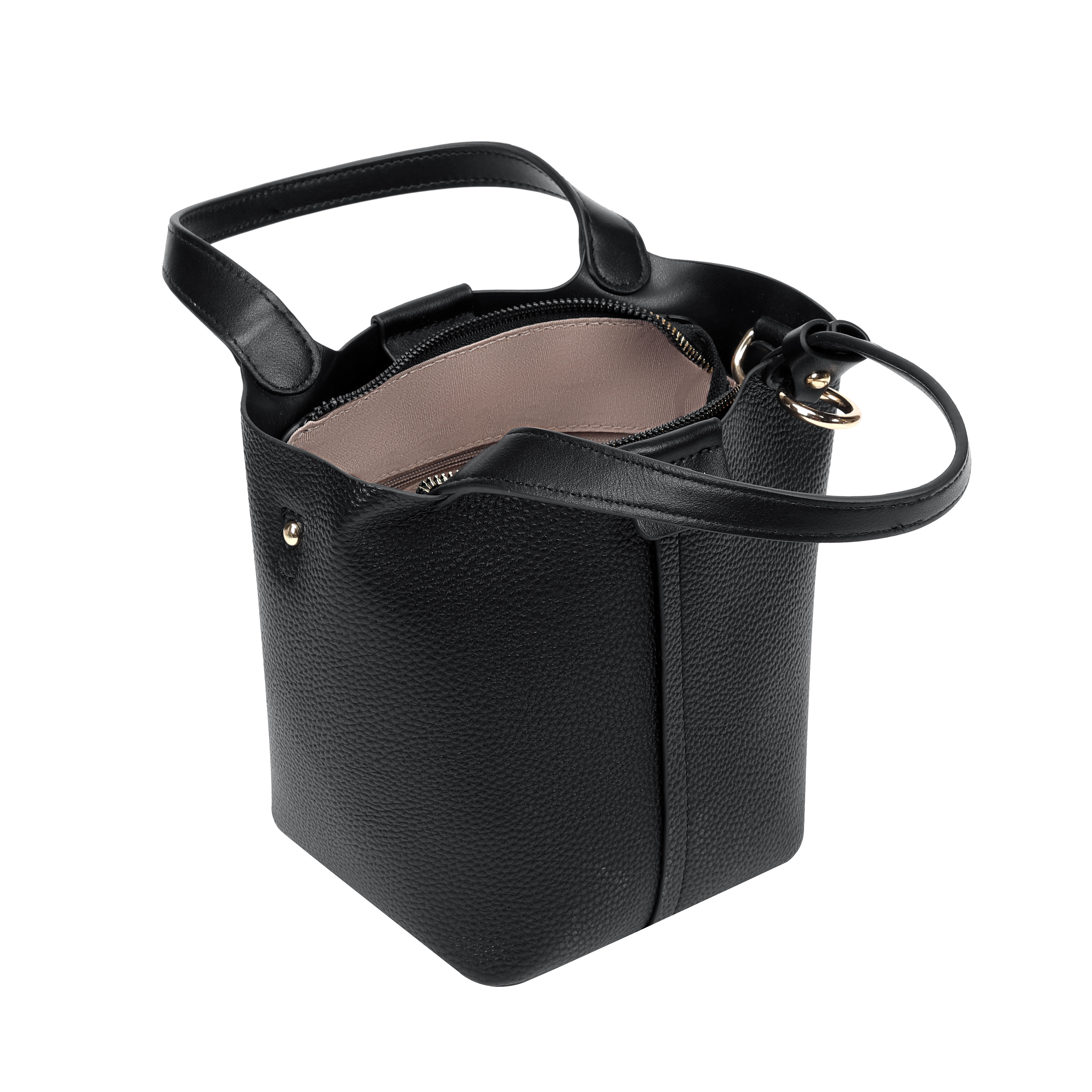 Stella Black Bucket Crossbody Bags