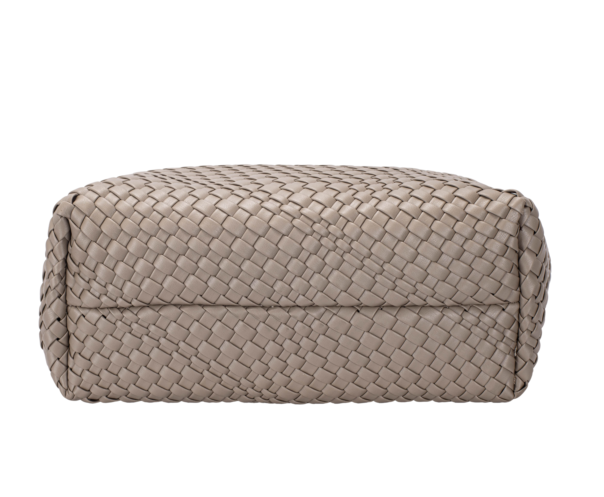 Ayla Warm Grey Woven Shoulder Bag