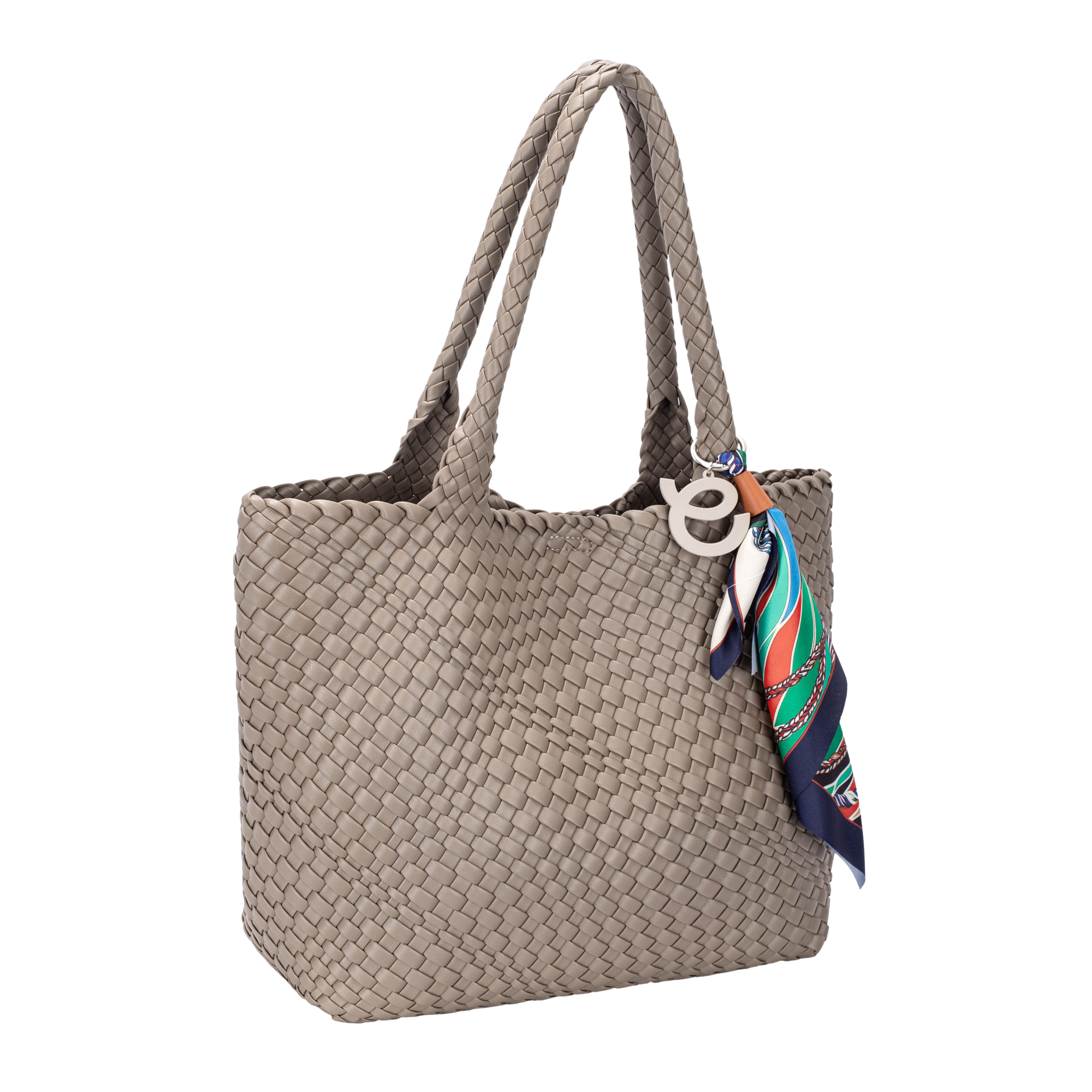 Ayla Warm Grey Woven Shoulder Bag