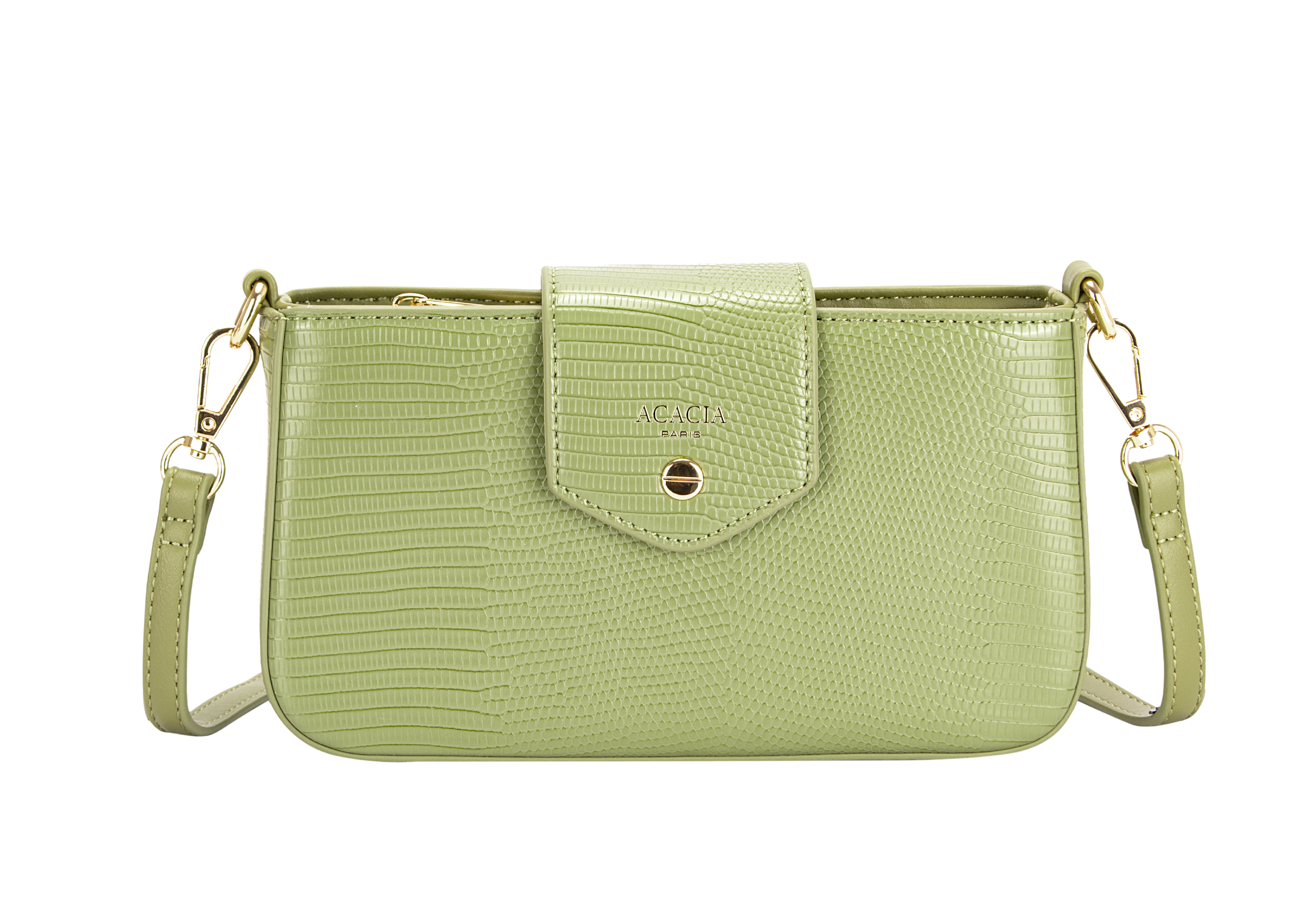 Maeve Olive Green Texture Clutch