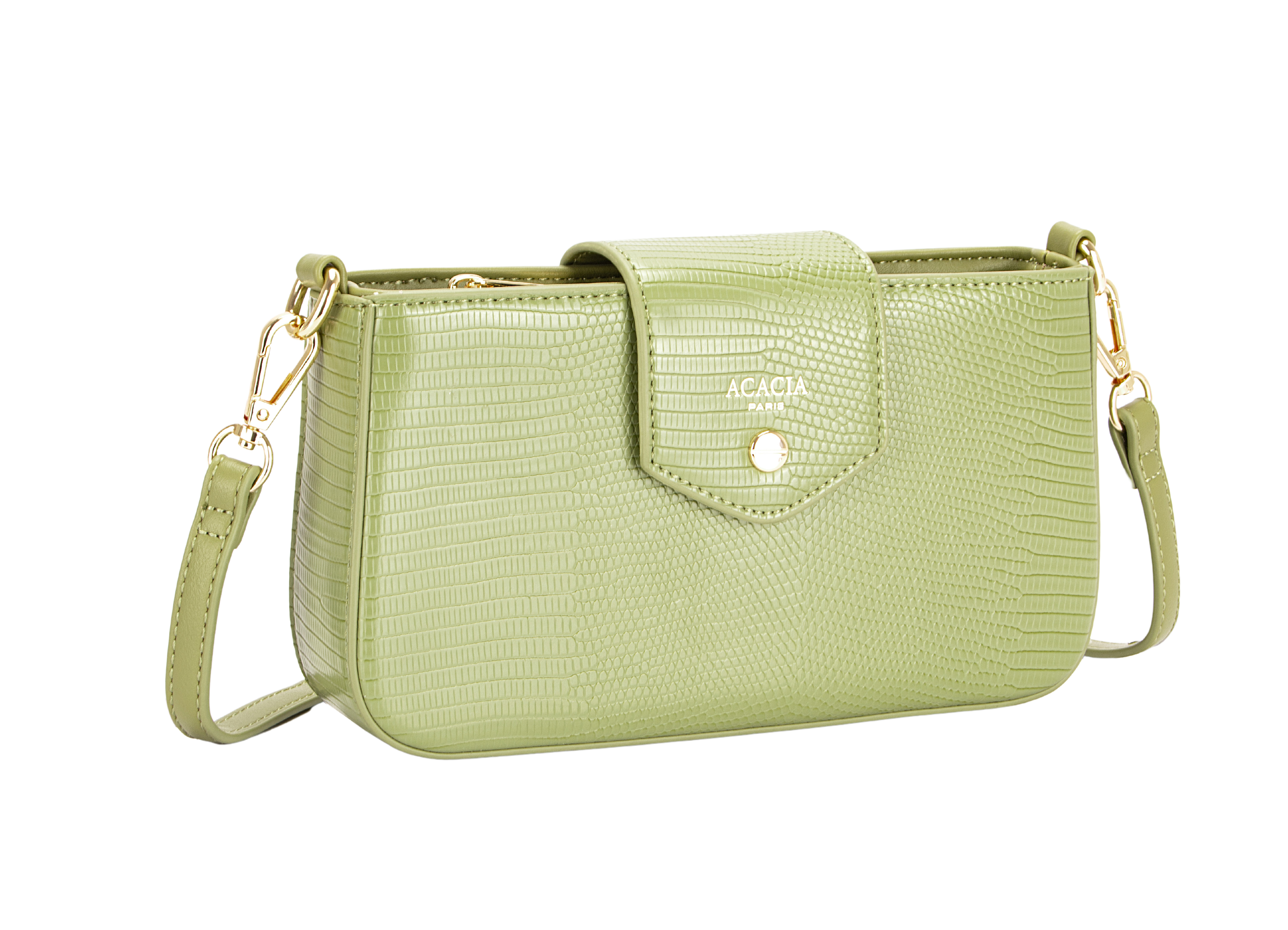 Maeve Olive Green Texture Clutch