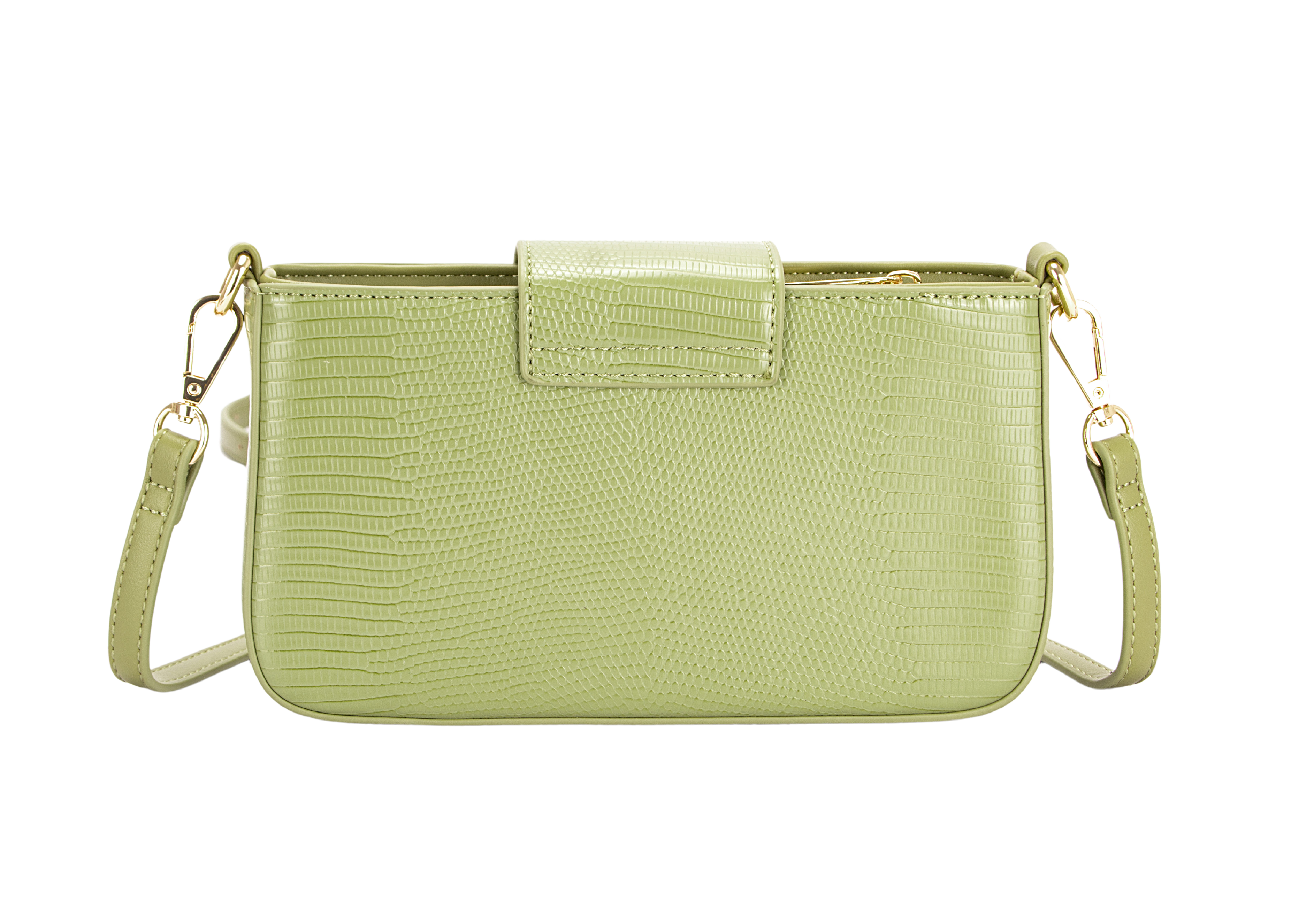 Maeve Olive Green Texture Clutch