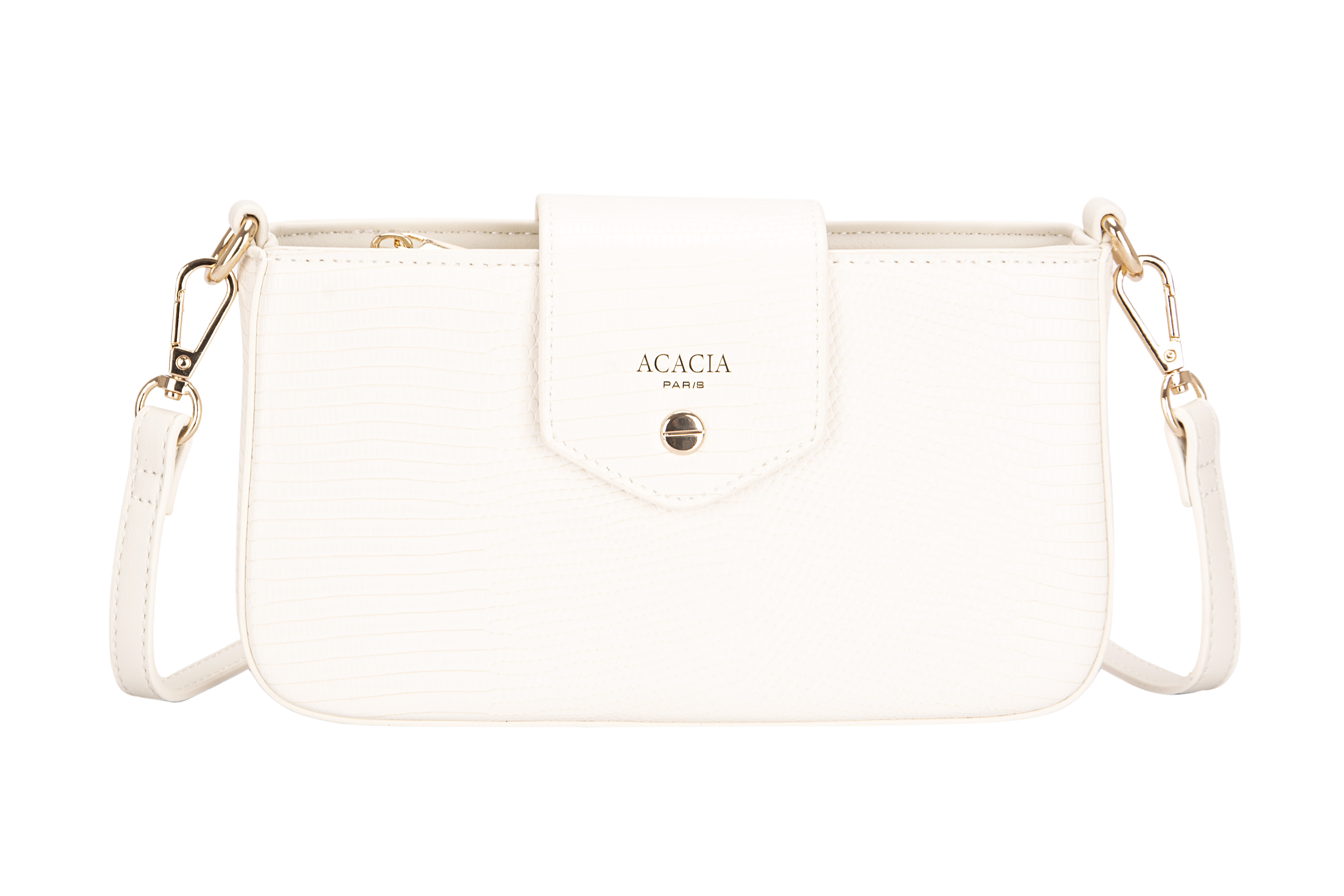 Maeve White Texture Clutch