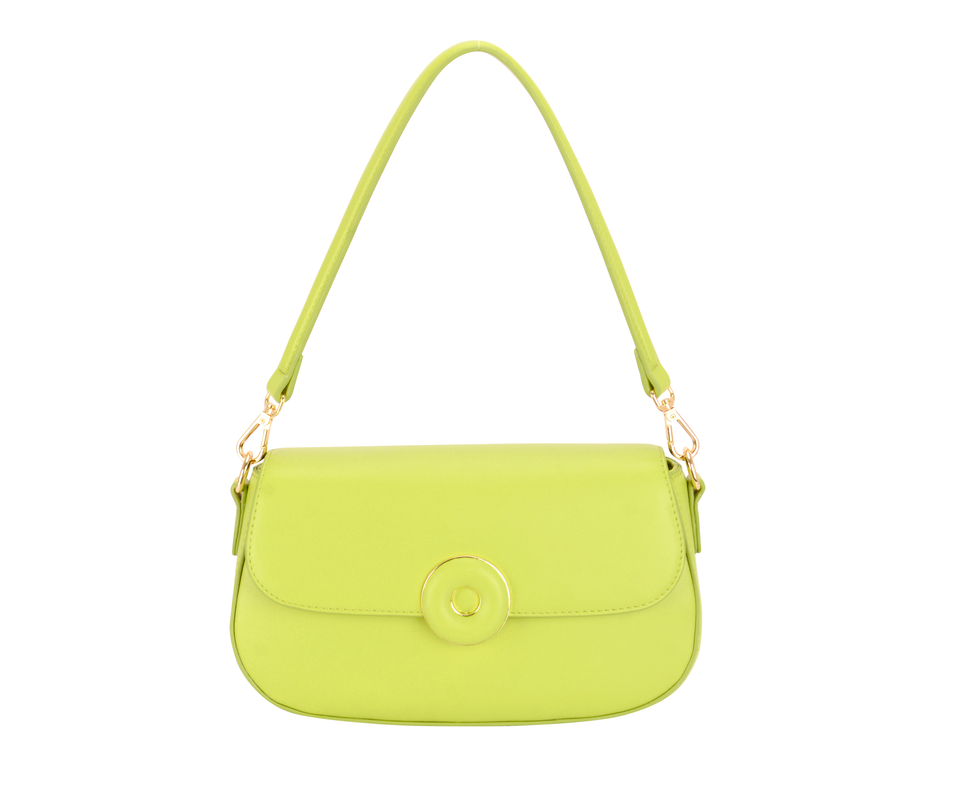 Clara Lemon Green Small Shoulder Bag