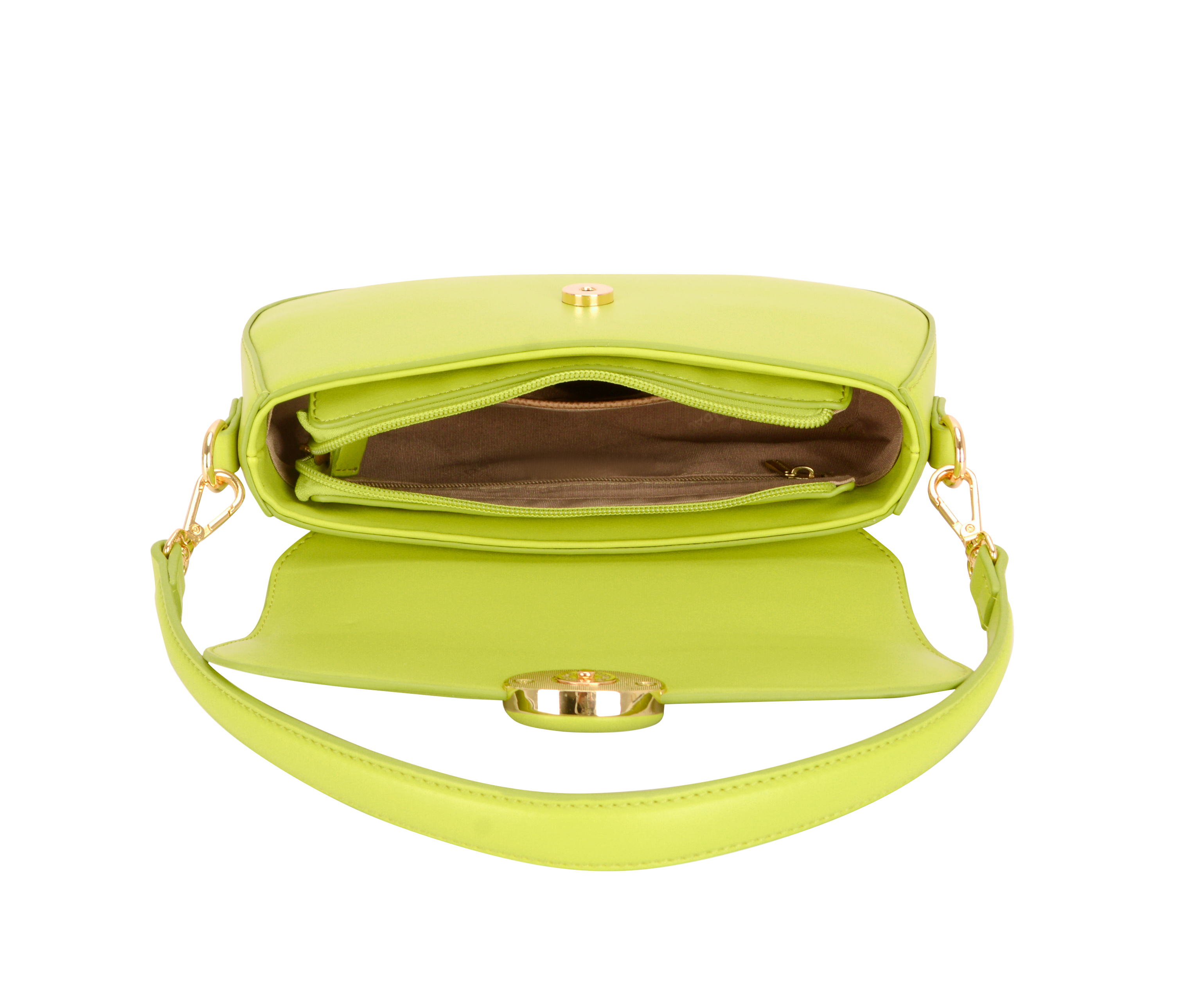 Clara Lemon Green Small Shoulder Bag