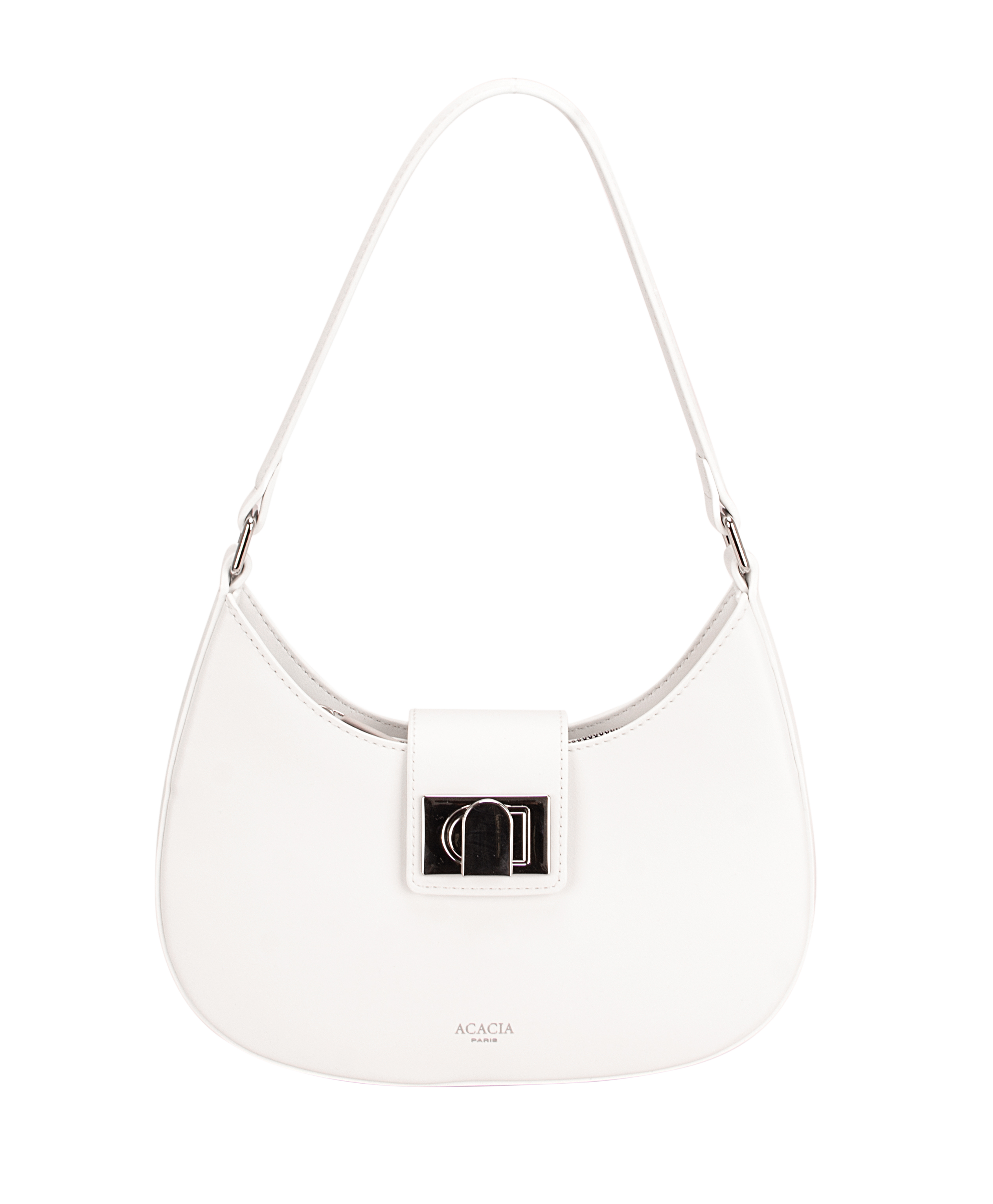 Isla White Small Hobo Bag