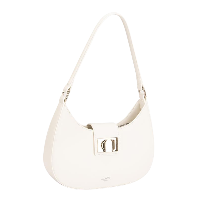 Isla White Small Hobo Bag