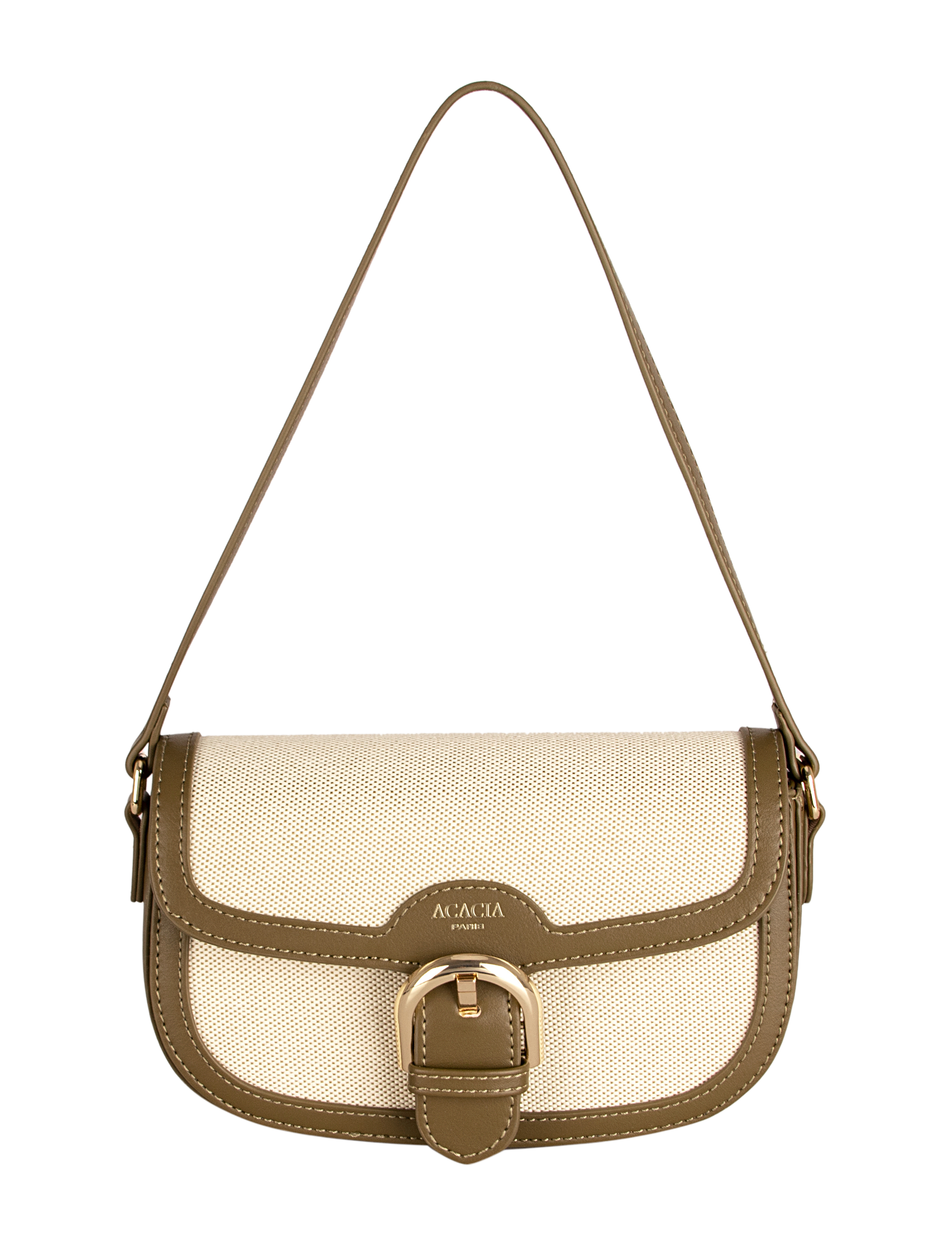 Iris Khaki Small Baguette