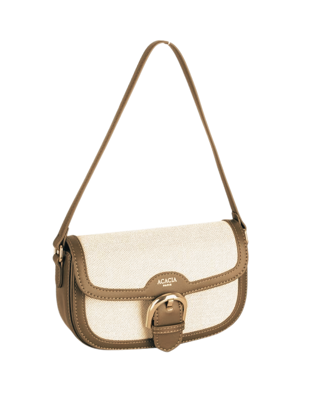 Iris Khaki Small Baguette