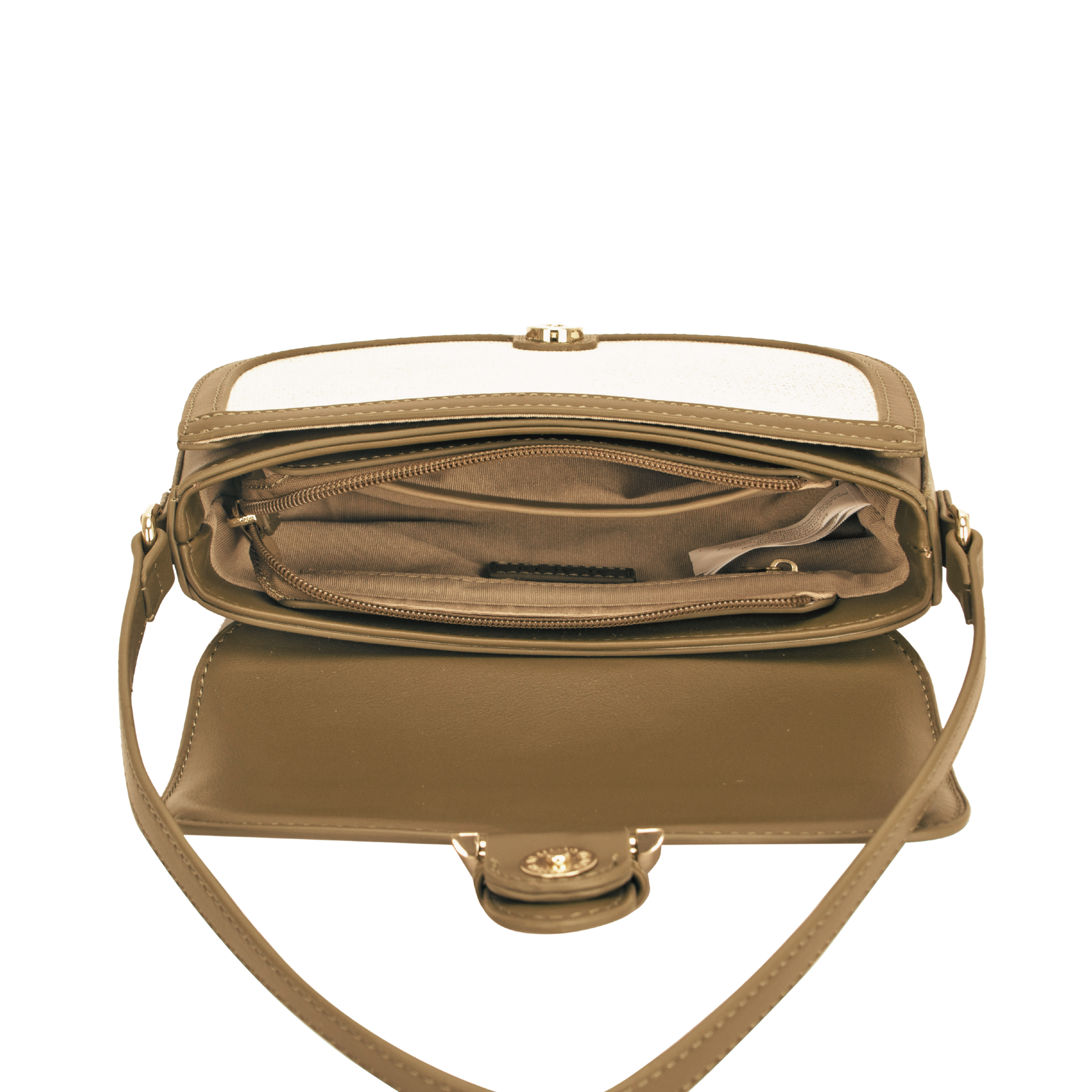 Iris Khaki Small Baguette