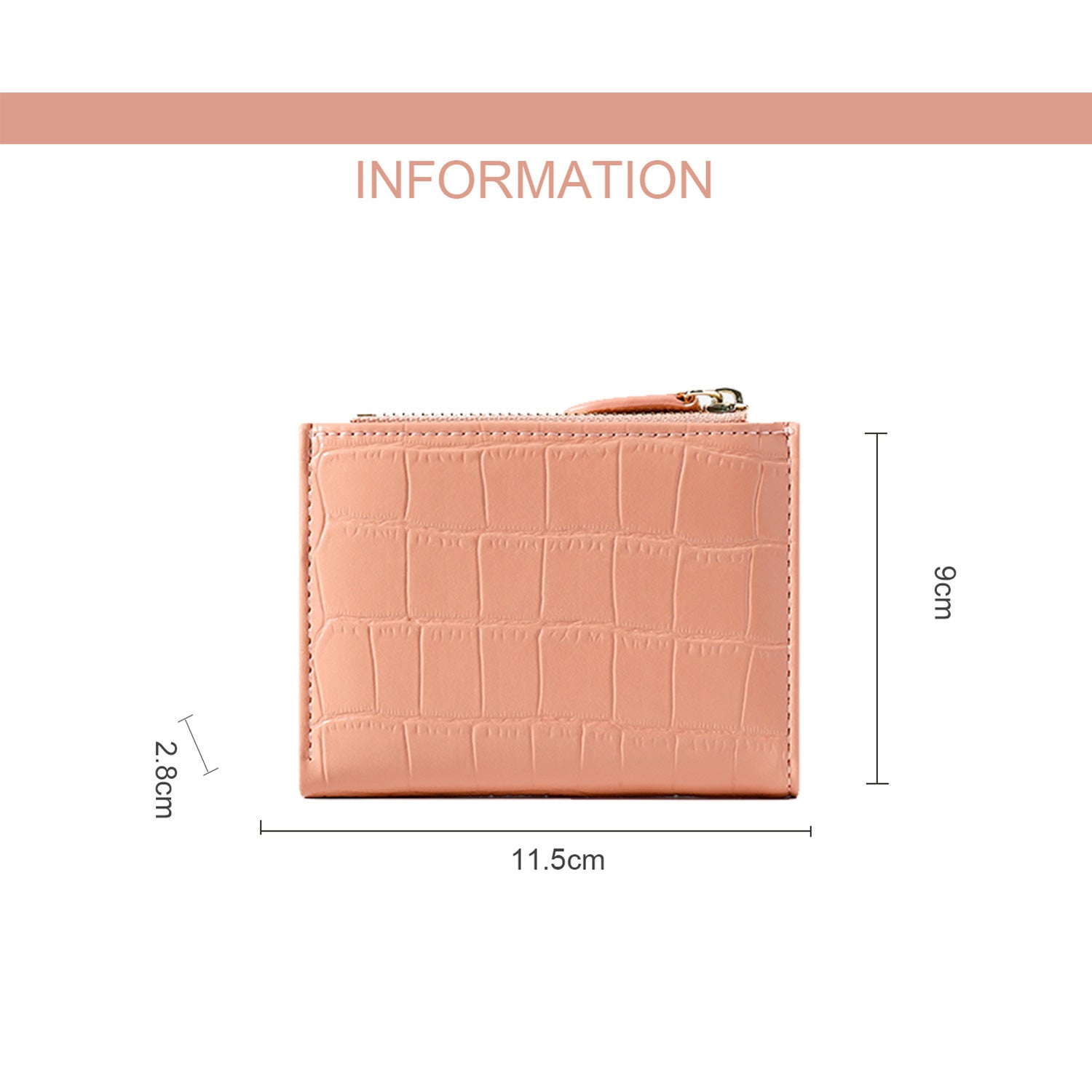 Eleanor Pink Texture Small Classic Wallet