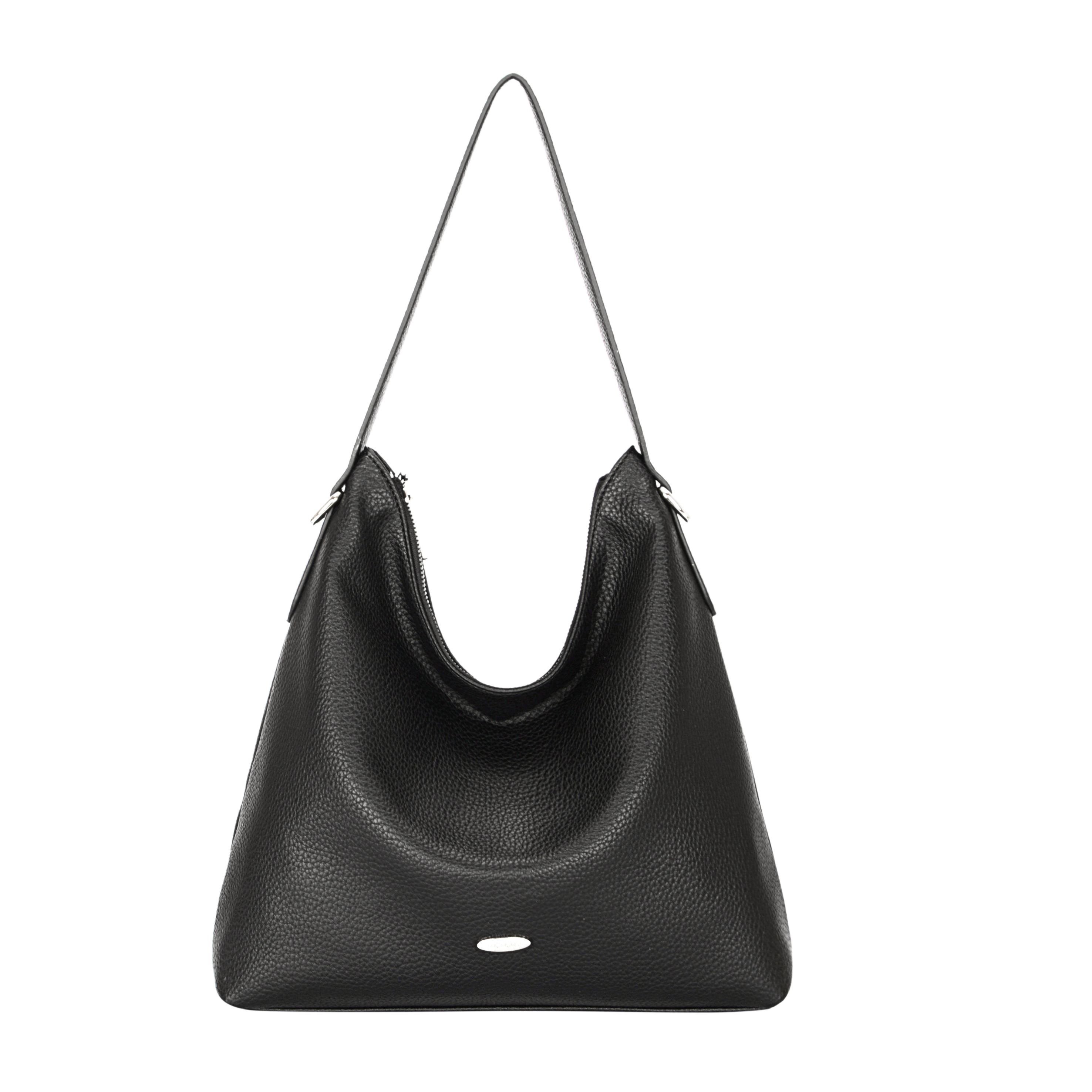 Freya Black Large Hobo