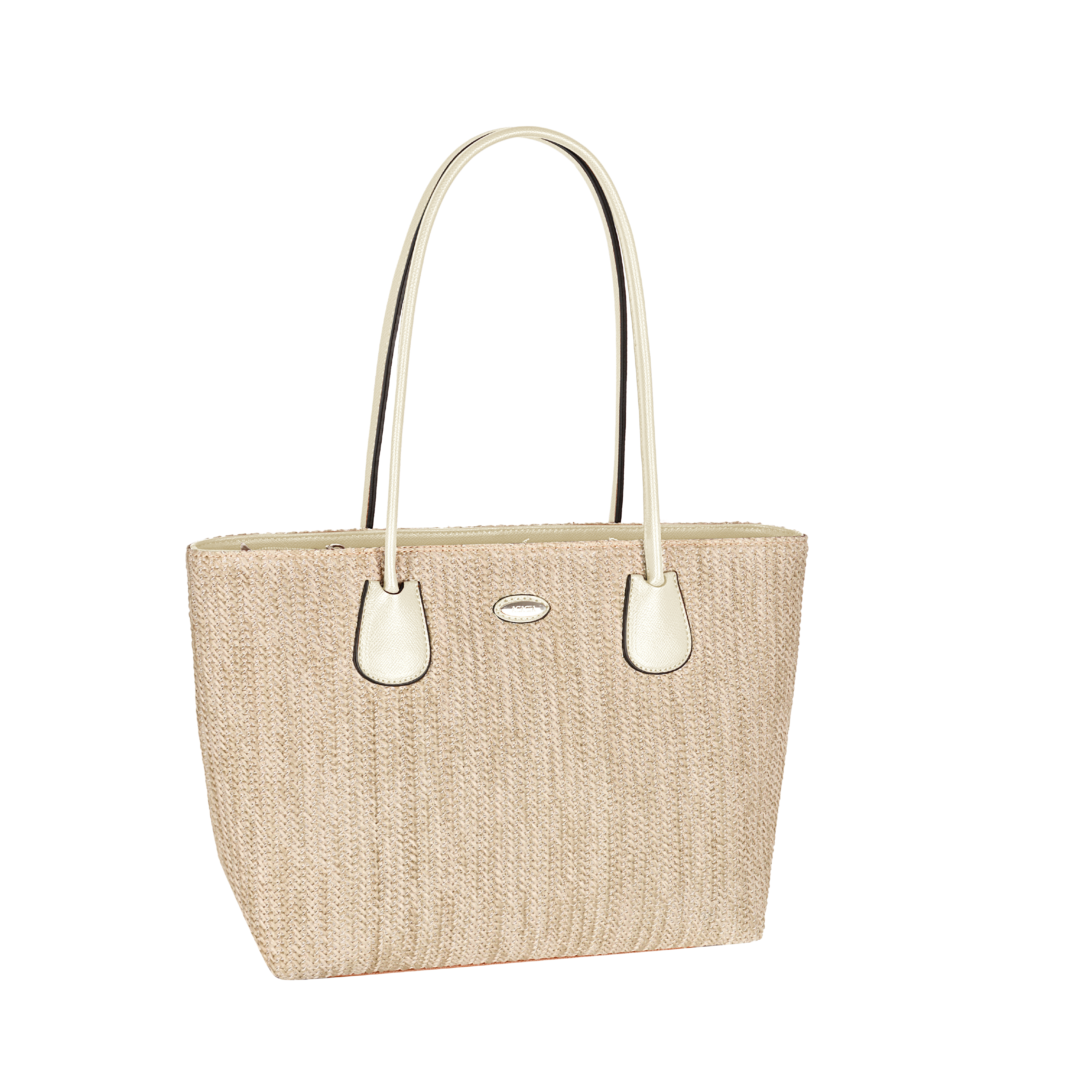 Amelia Creamy White Medium Zip Tote