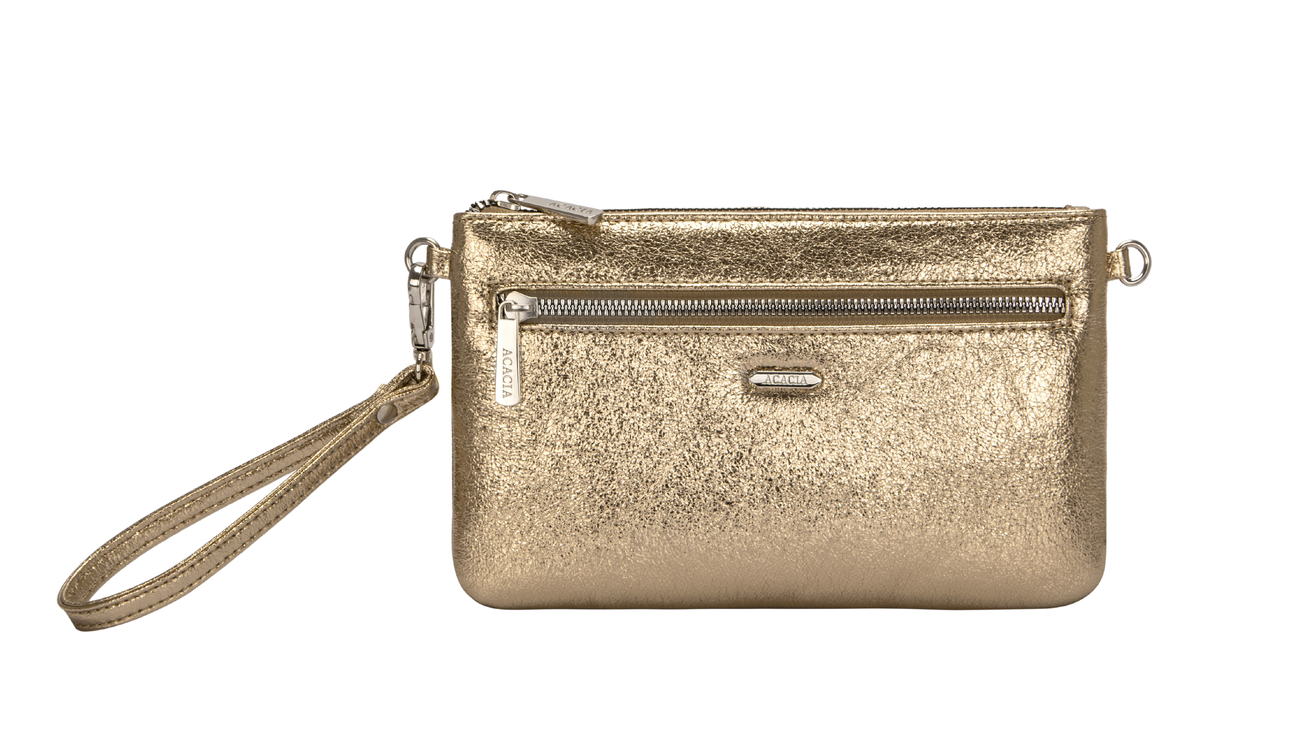 Ophelia Crinkle Gold Clutch