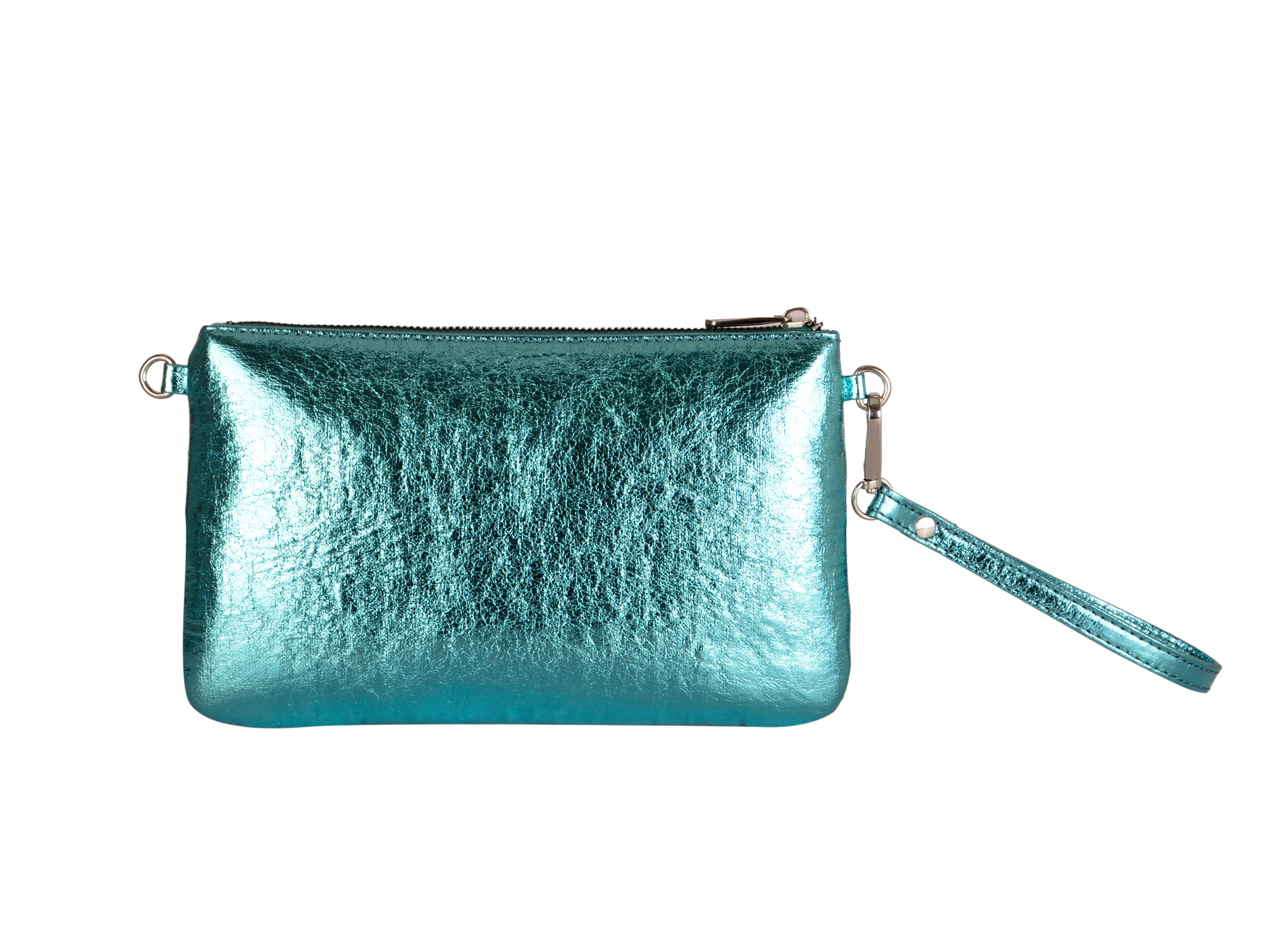 Ophelia Crinkle Turquoise Clutch