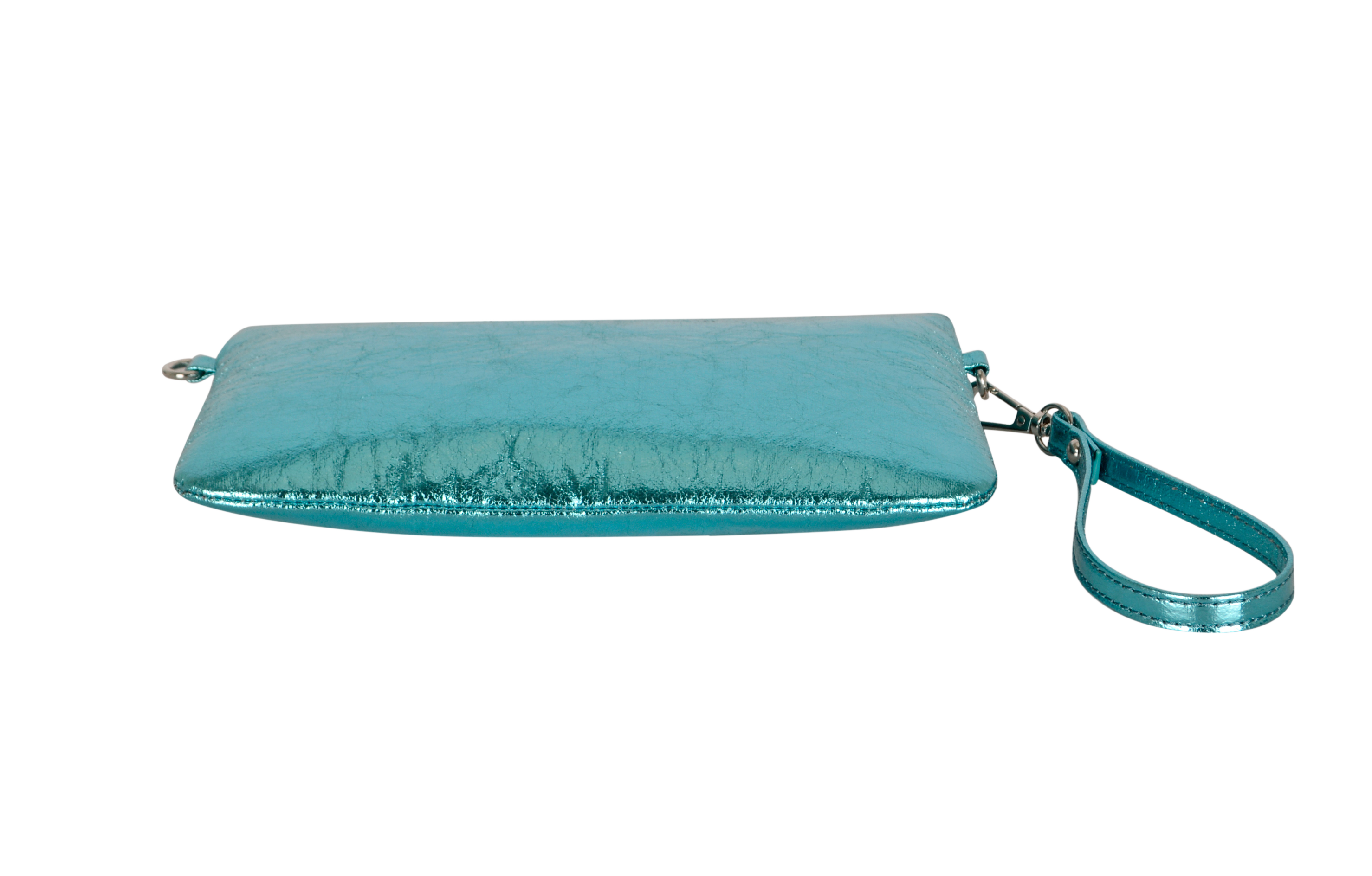 Ophelia Crinkle Turquoise Clutch