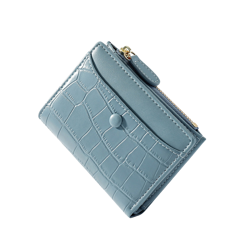 Eleanor Blue Texture Small Classic Wallet