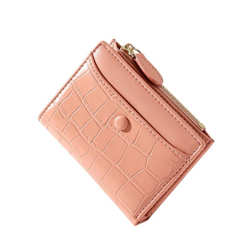 Eleanor Pink Texture Small Classic Wallet