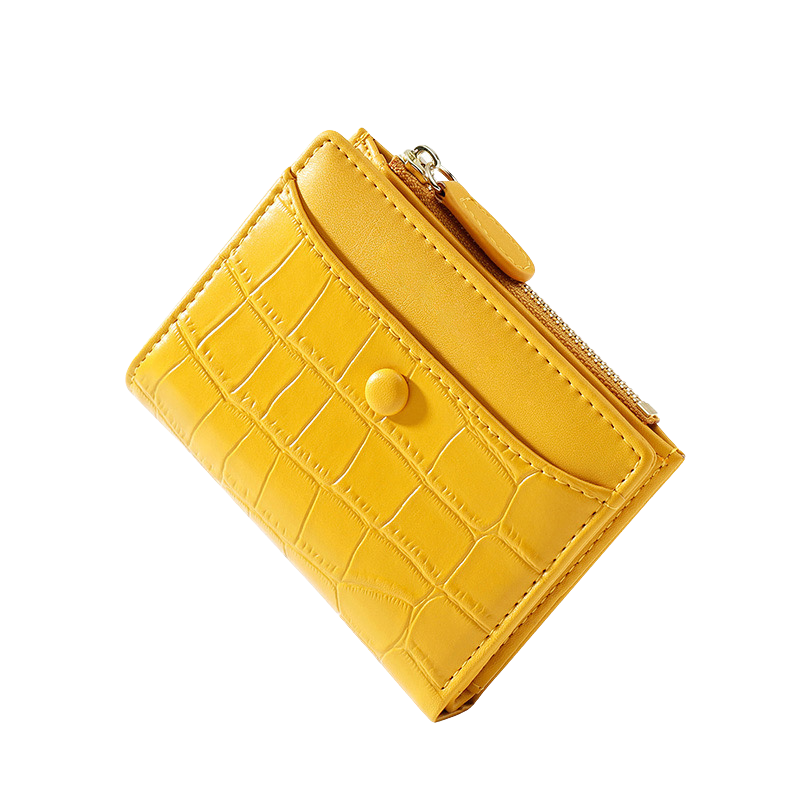 Eleanor Yellow Texture Small Classic Wallet