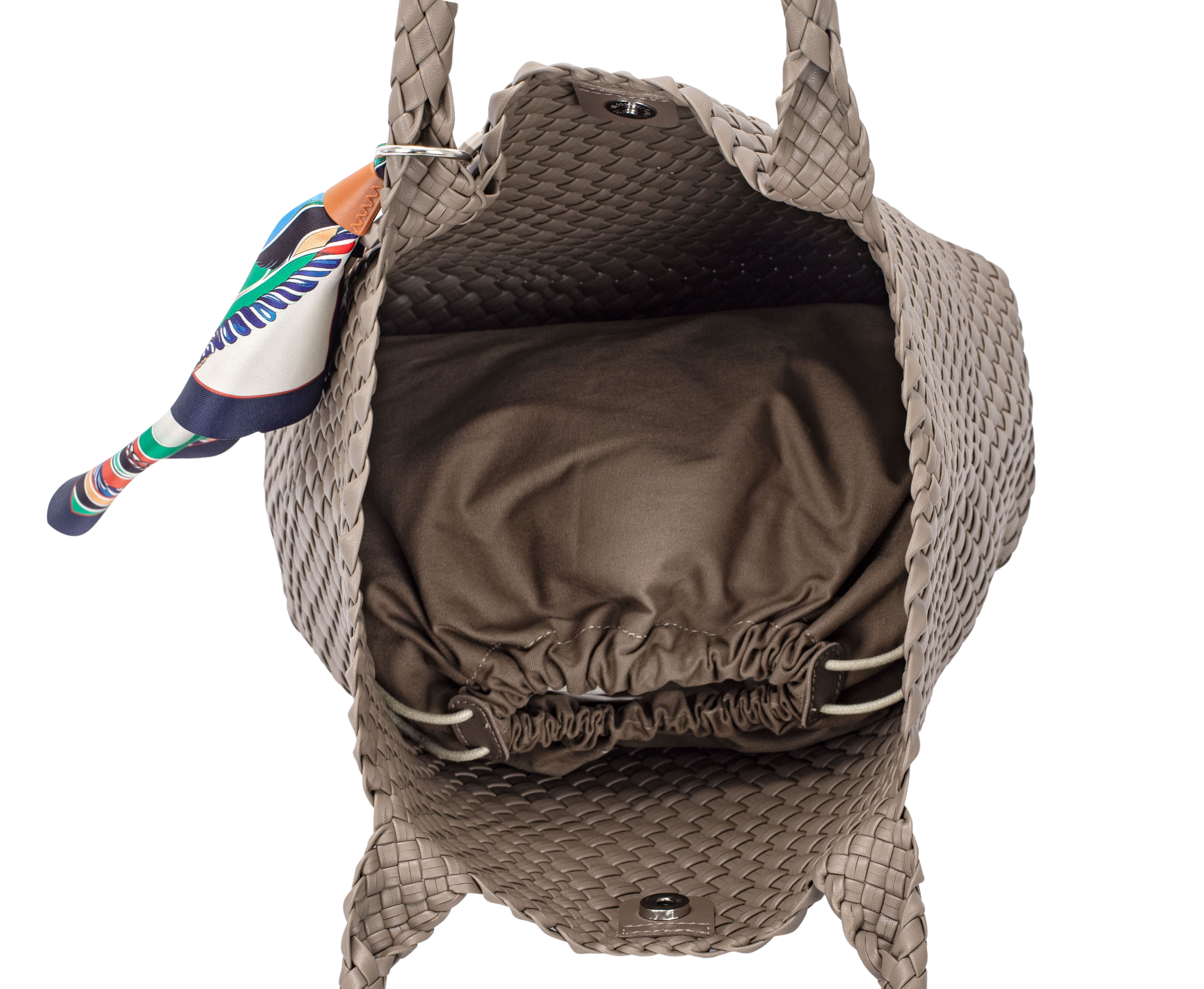 Ayla Warm Grey Woven Shoulder Bag