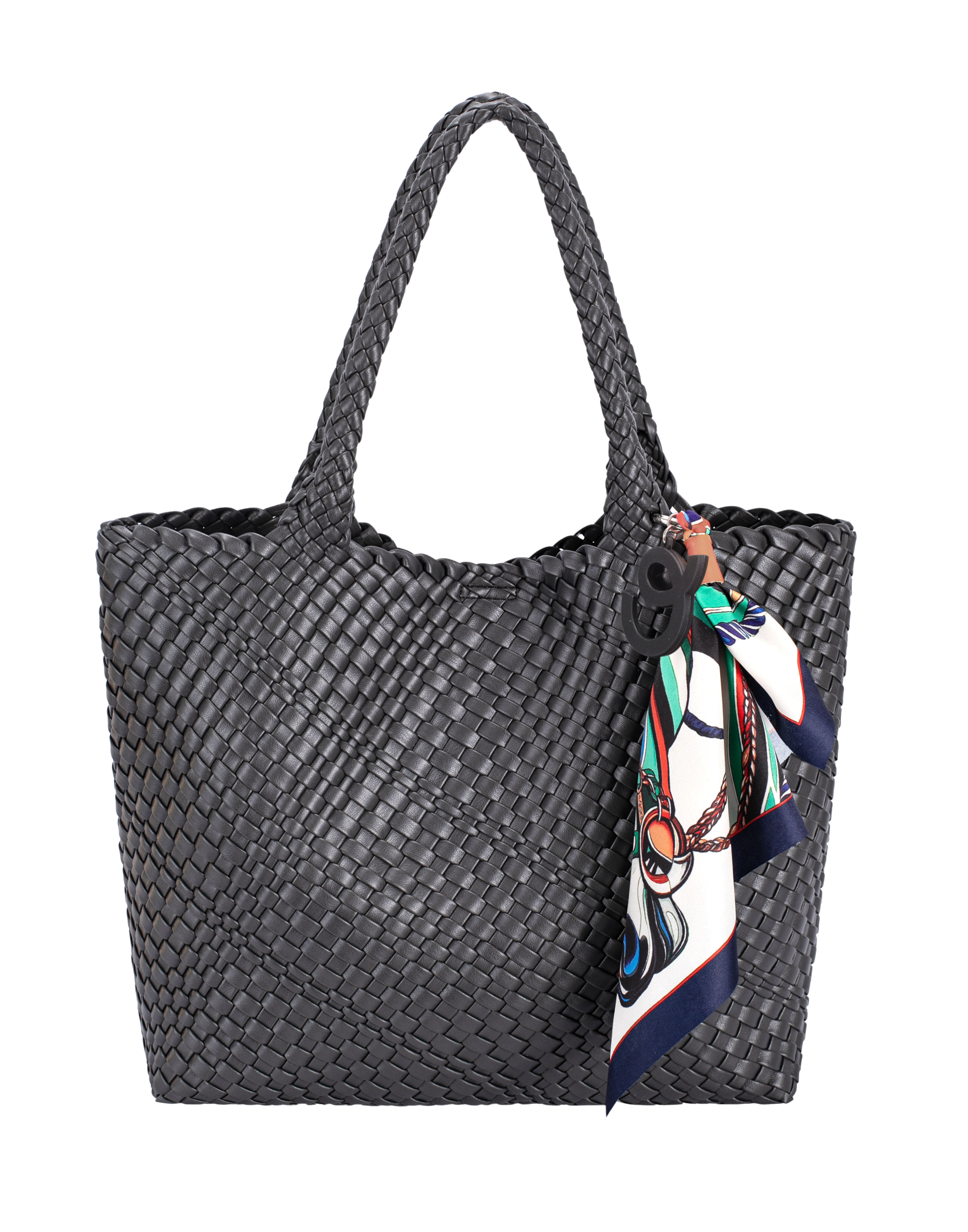 Ayla Black Woven Shoulder Bag