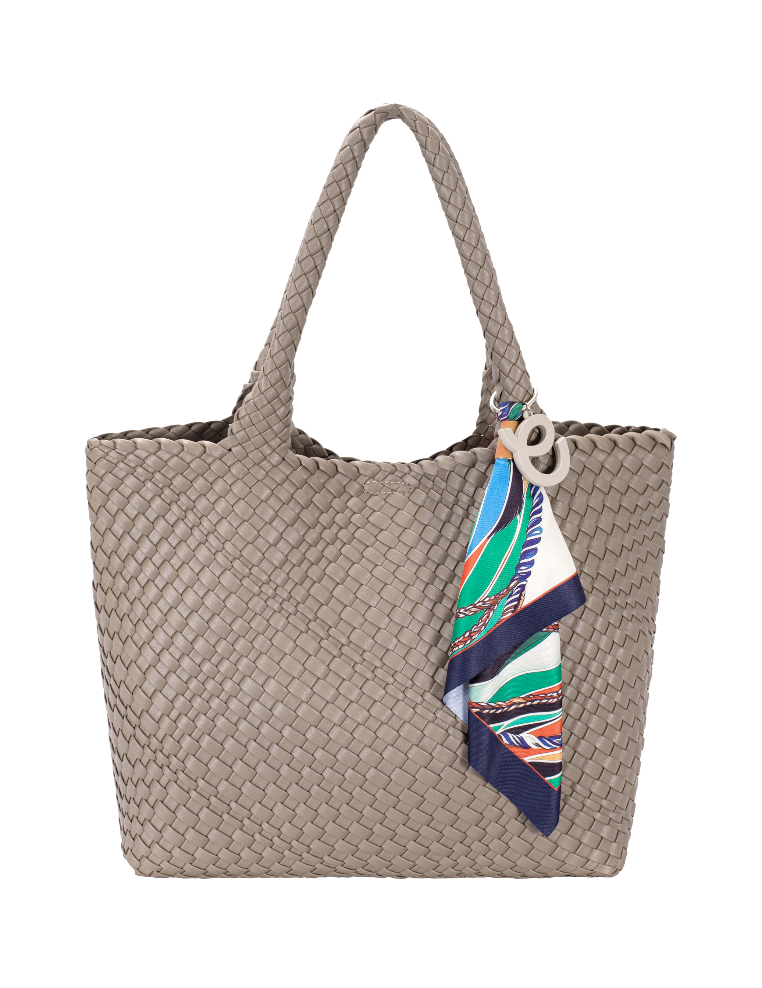 Ayla Warm Grey Woven Shoulder Bag